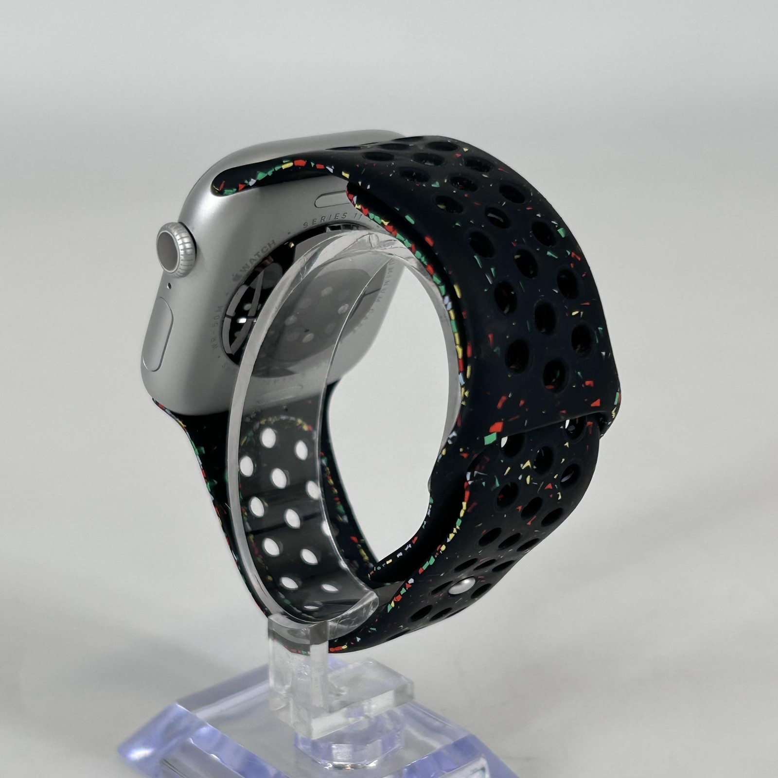 Apple Watch (Series 11) 46mm Silver Aluminum (GPS) w/ Black Nike Sport-Excellent