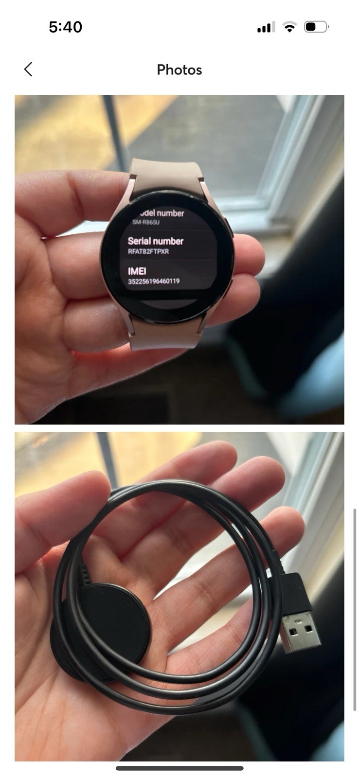 Samsung Galaxy Watch4 SM-R860 40mm Aluminum Case with Sport Band – Pink Gold