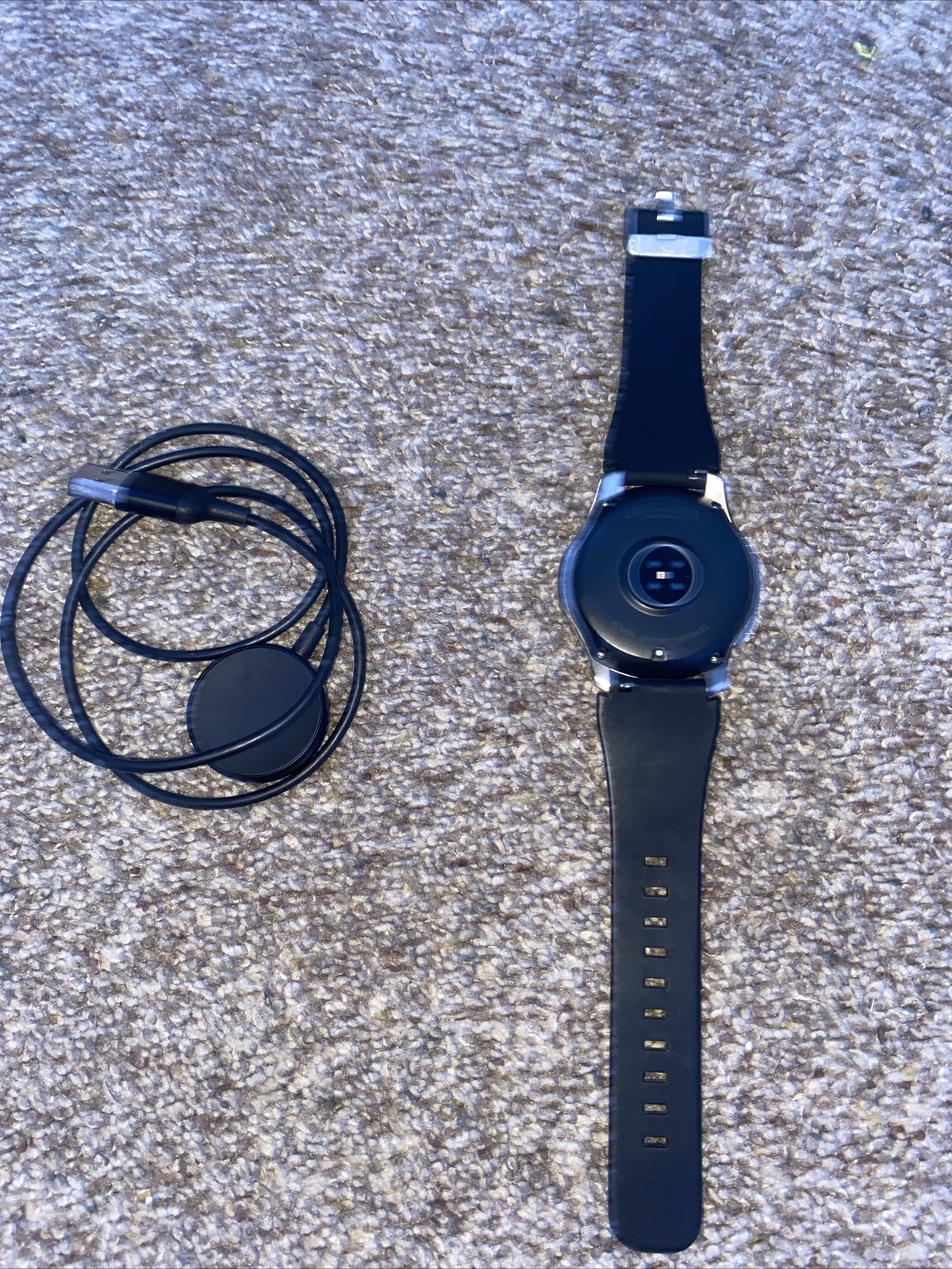 Samsung Galaxy Watch SM-R800 46mm Silver Case Classic Buckle Onyx Black -…