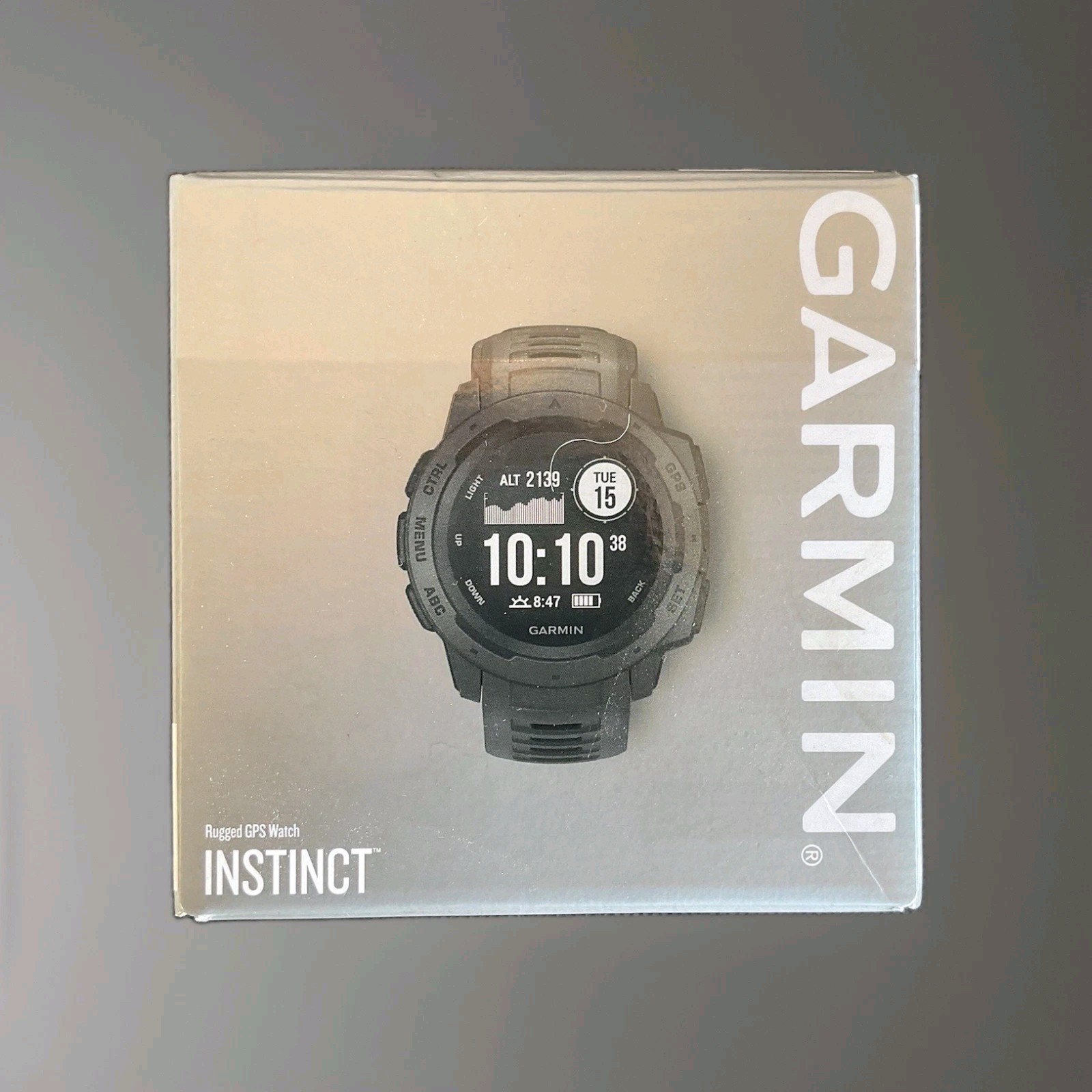 NWB GARMIN Instinct 45mm Rugged GPS Smart Watch Graphite *Missing Cord