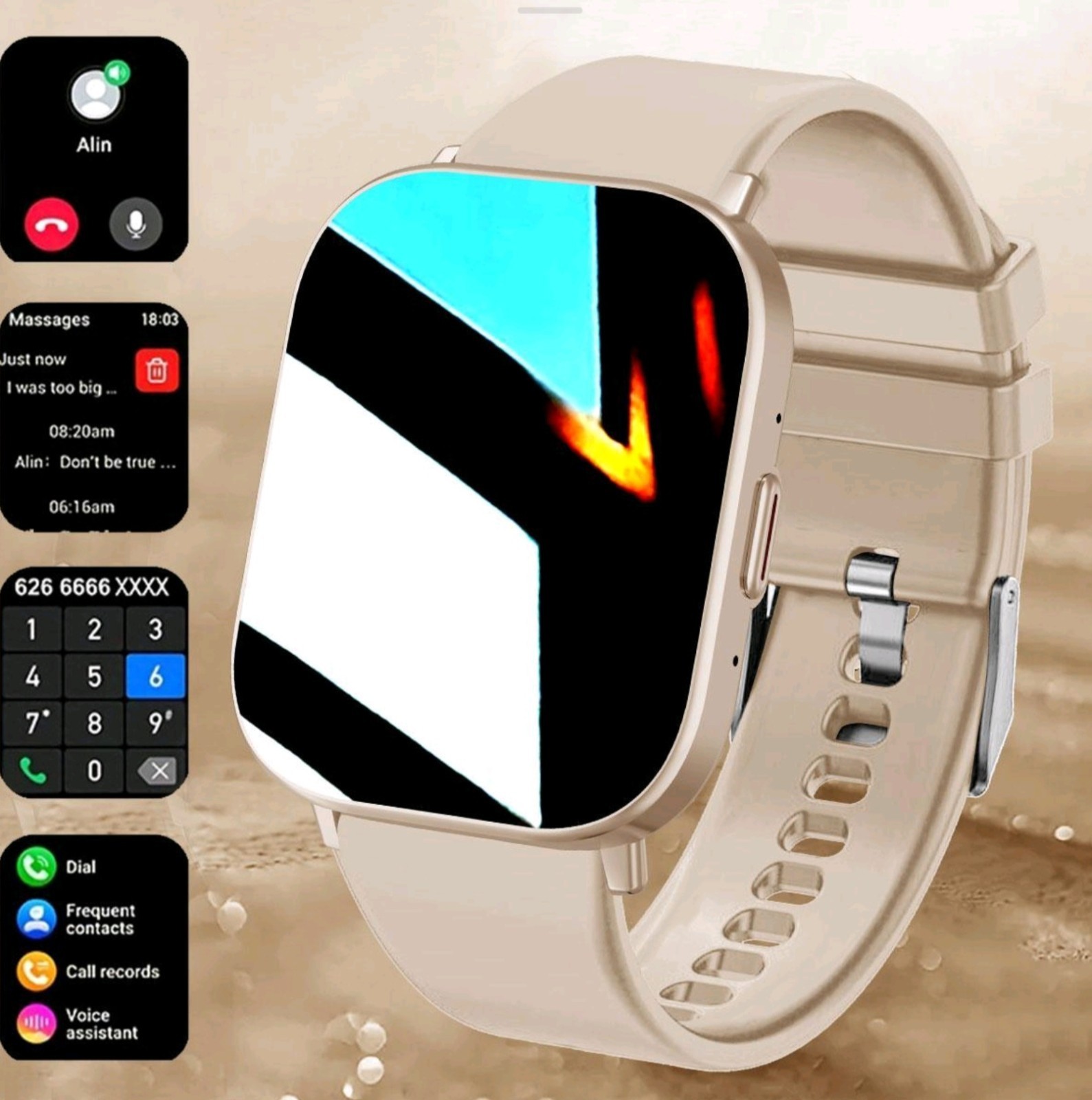 2.01 Inch Smartwatch, HD Wireless Call 100+ Sport Mode Smartwatches, Full Touch