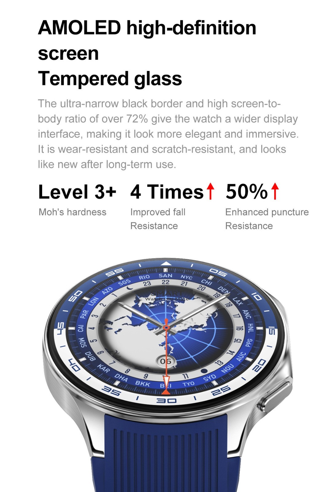 DT Watch X Smart Watch 10 Days Battery AMOLED BT Call TWS WearPro iOS Android