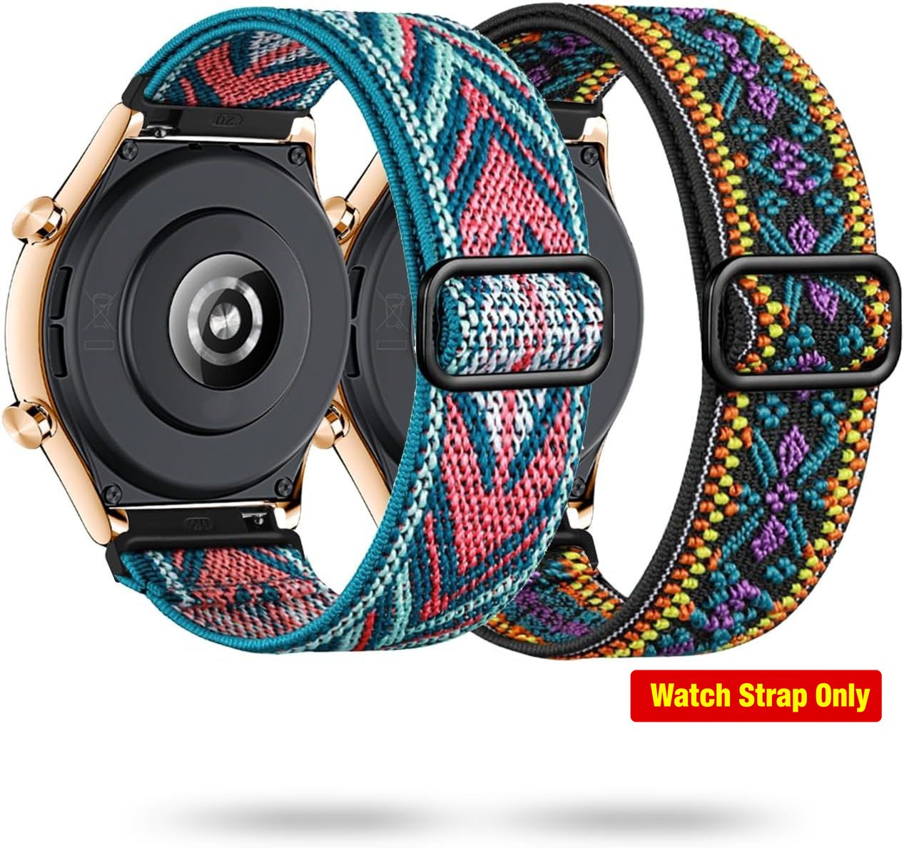 Stretchy Nylon Strap Compatible with FQQ DR06 Smartwatch 18mm Adjustable