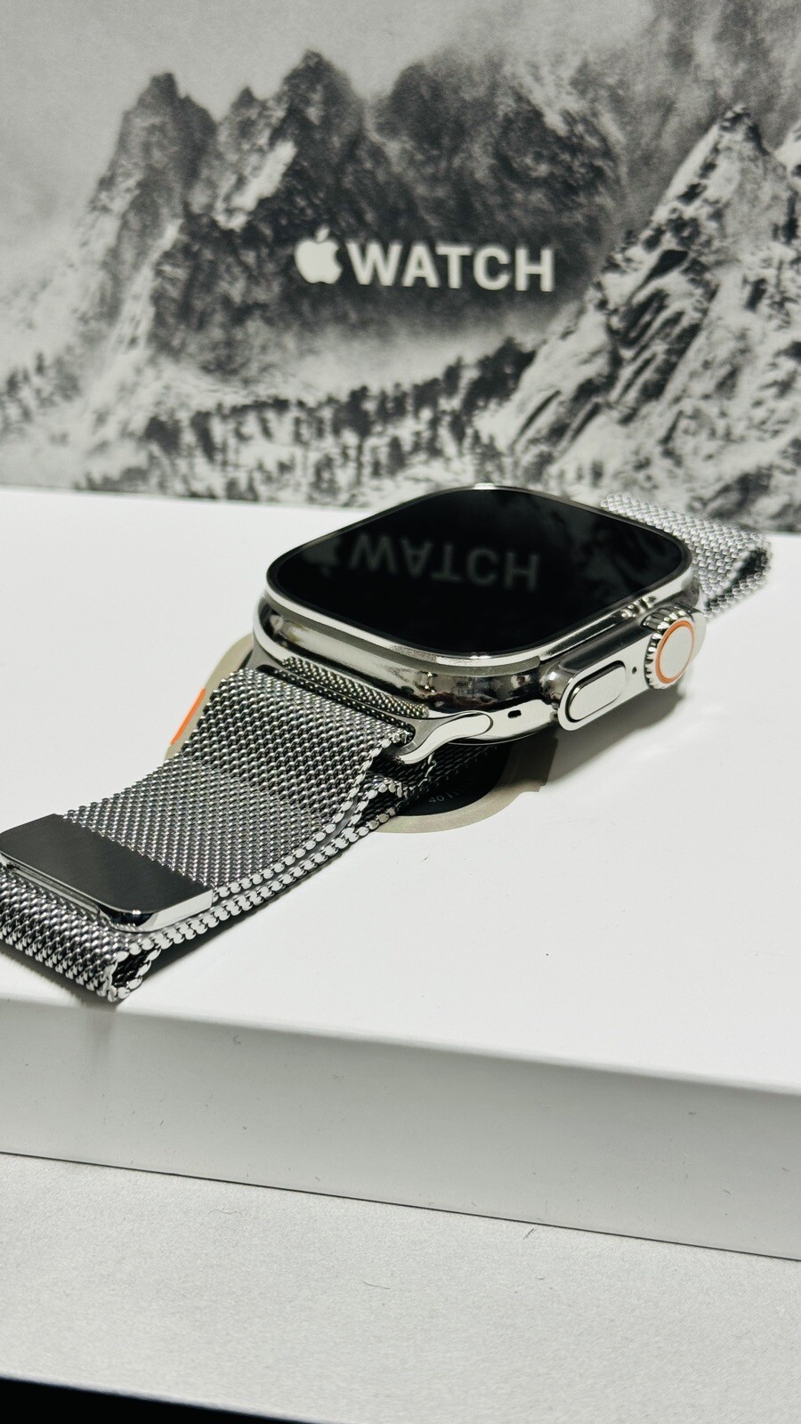 Apple Watch ULTRA 3 49mm CUSTOM Diamond Polished with Apple Milanese Loop