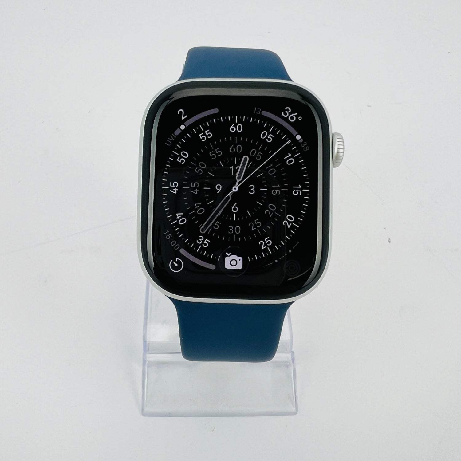 GPS Only Apple Watch Series 10 46MM Silver Aluminum Blue Sport Loop MWY13LW/A