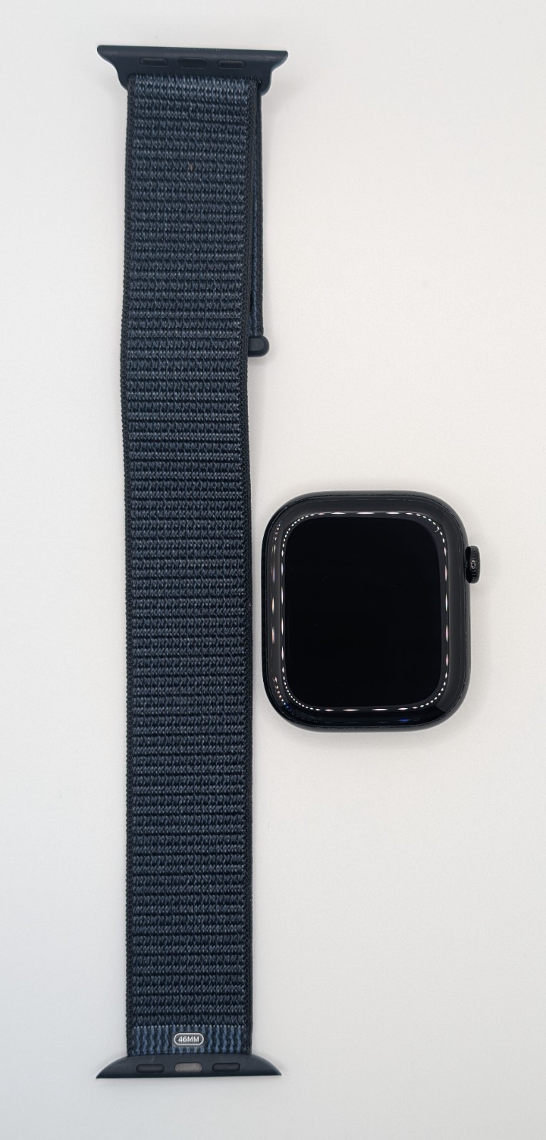Apple Watch Series 10 /46 mm GPS Jet Black/Ink Sport Loop Band (Good). ~2