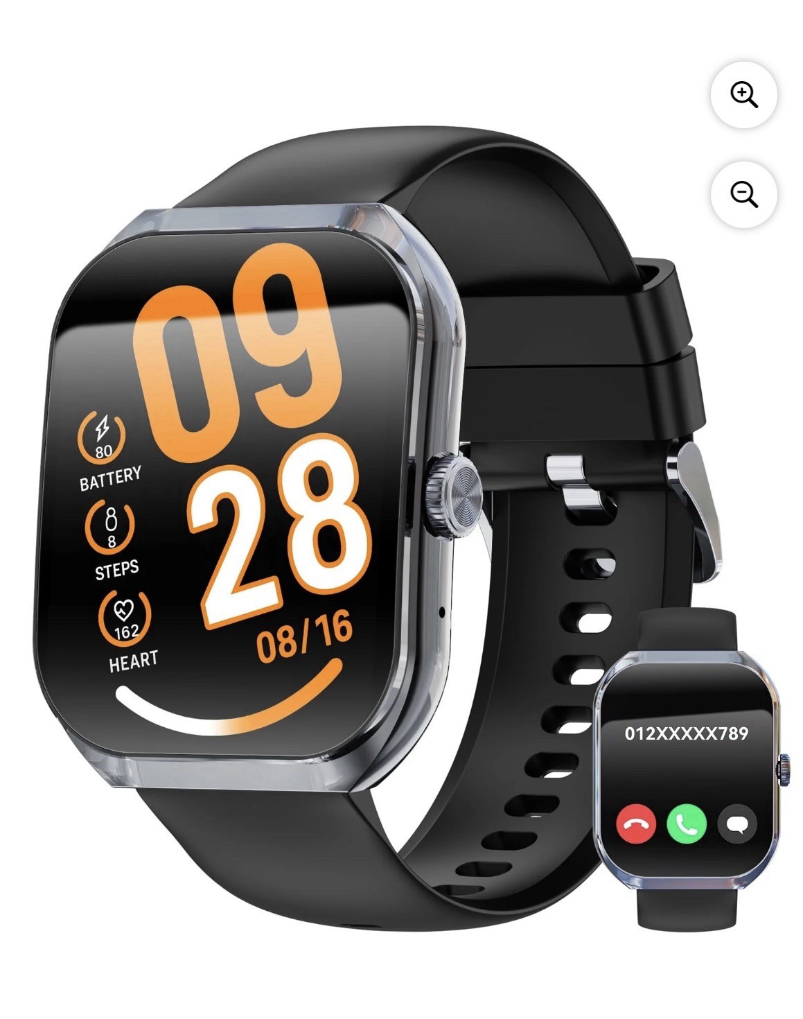 Smart Watches for Men 2.01” Fitness Smart Watch for Android And iOS Phones