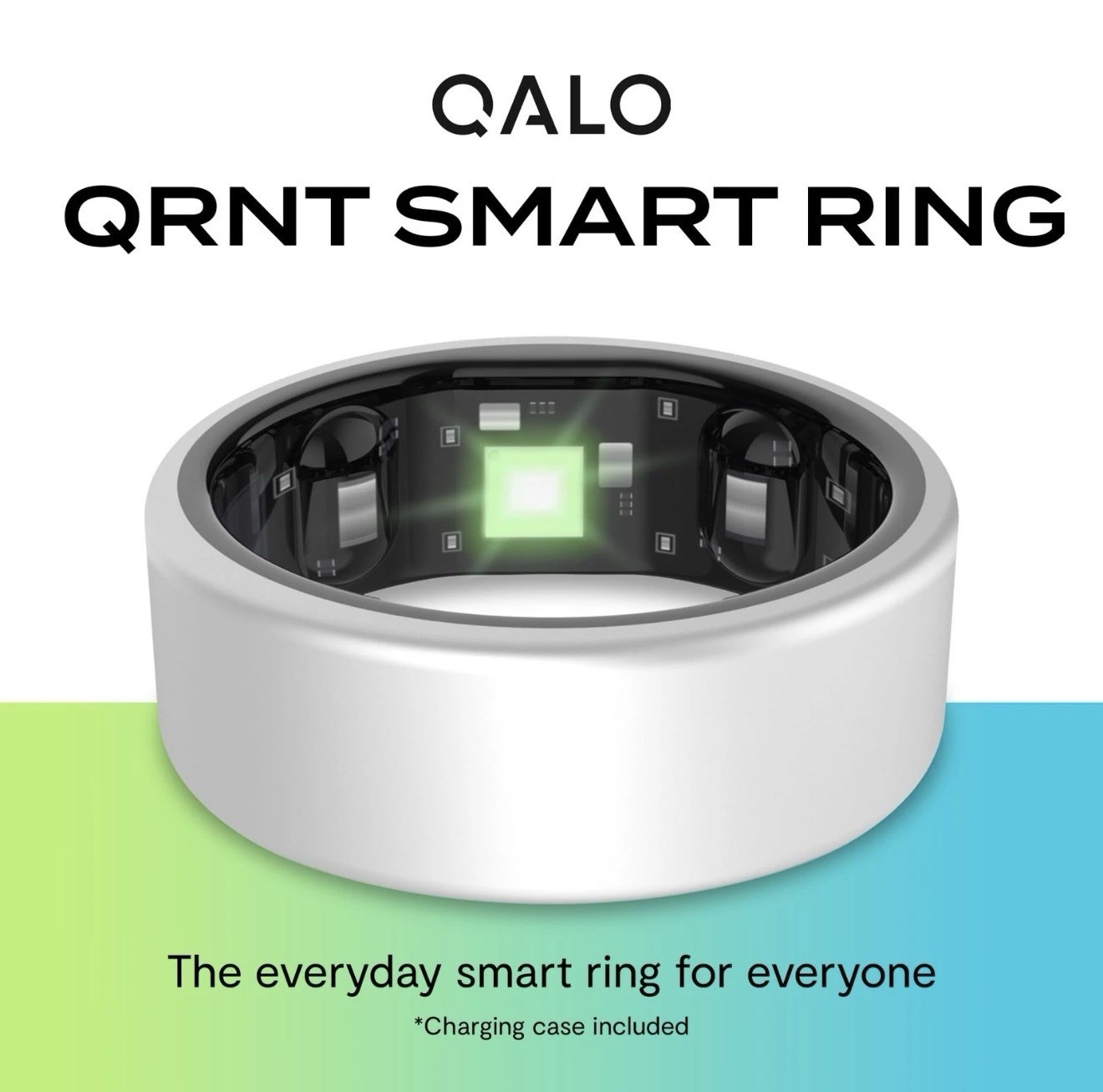QALO QRNT Smart Ring Health Tracker – Matte Silver, Size 11 – Ultra-Lightweight,