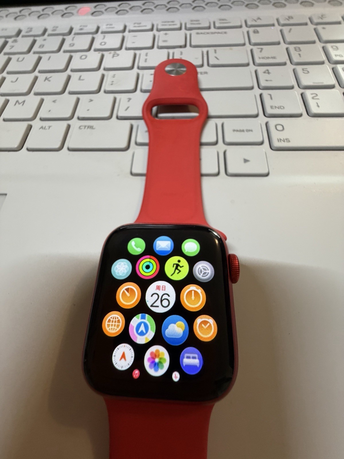 Apple Watch Series 6 GPS 40mm 32GB Red Aluminum Case w/ Red Silicone Band