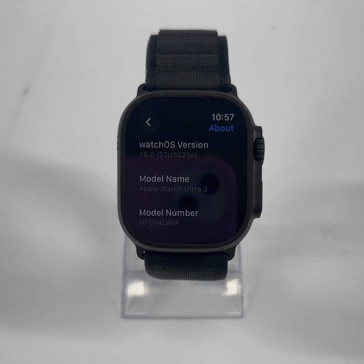 GPS Only Apple Watch Ultra 3 49MM Black Titanium Black Braided Loop MF0V4LW/A