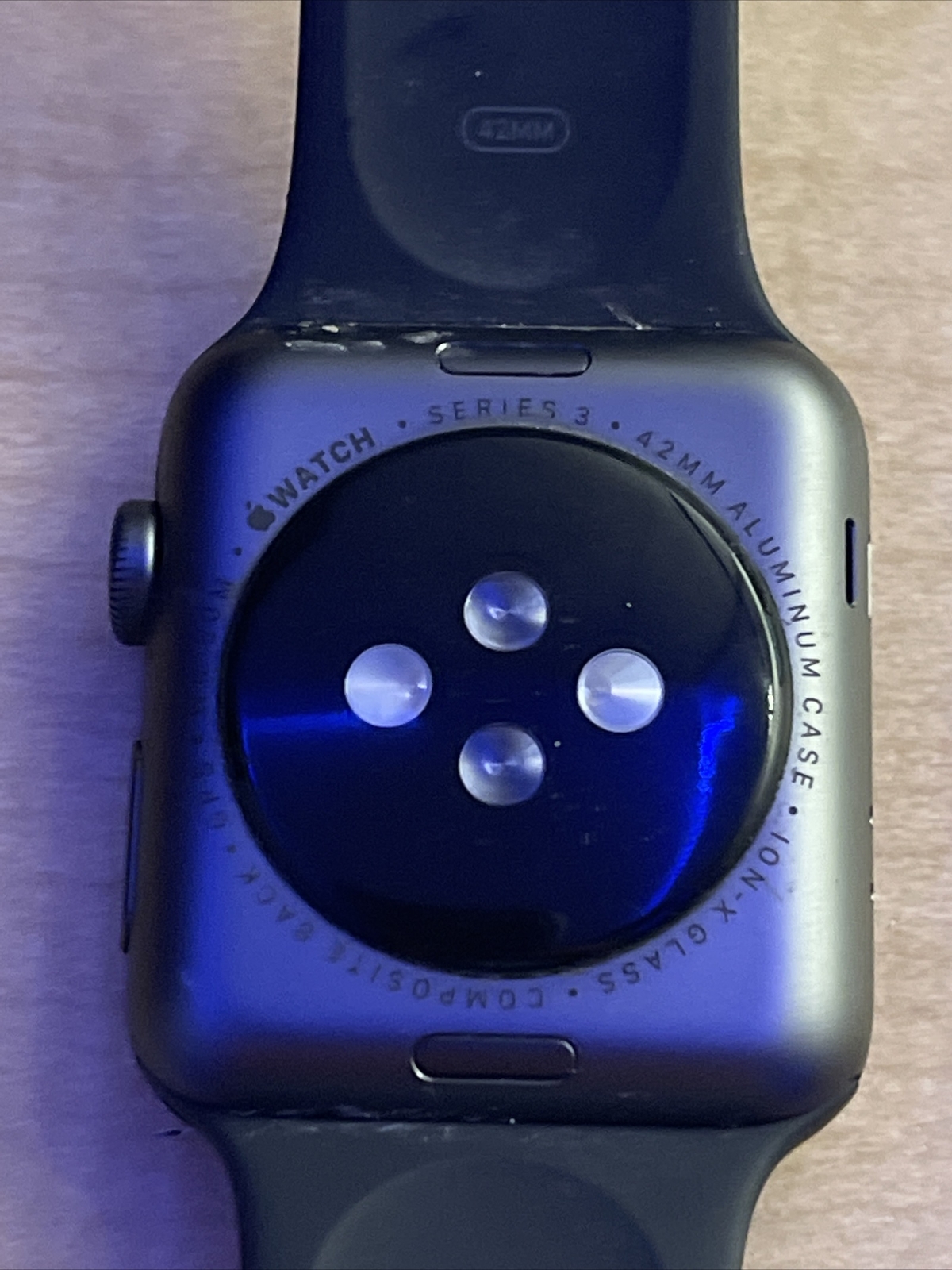 Apple MTF32LLA Watch Series 3gps 42 Mm Space Gray Aluminum With Black