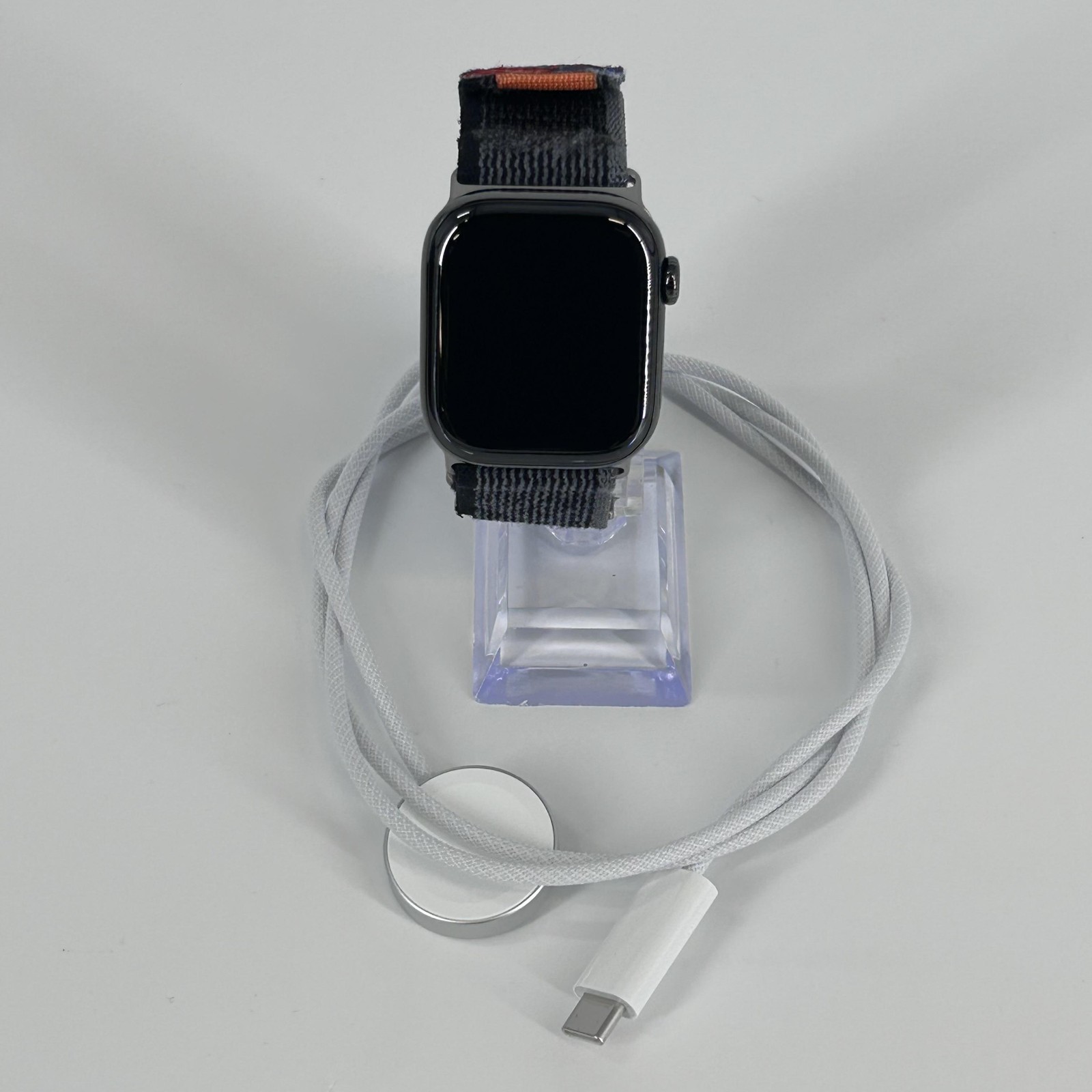 Apple Watch (Series 11) 42mm Slate Titanium (LTE) w/ Trail Loop Band – Excellent