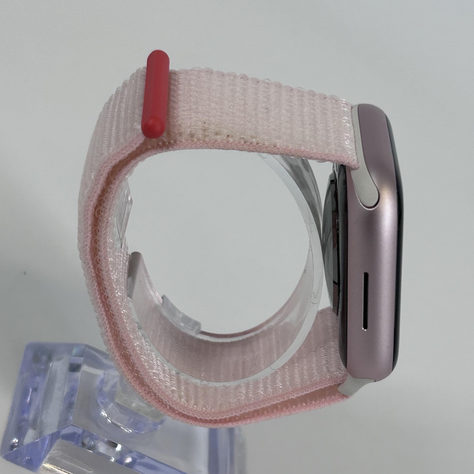 Apple Watch (Series 9) 45mm Pink Aluminum (LTE) w/ Pink Sport Loop – Excellent