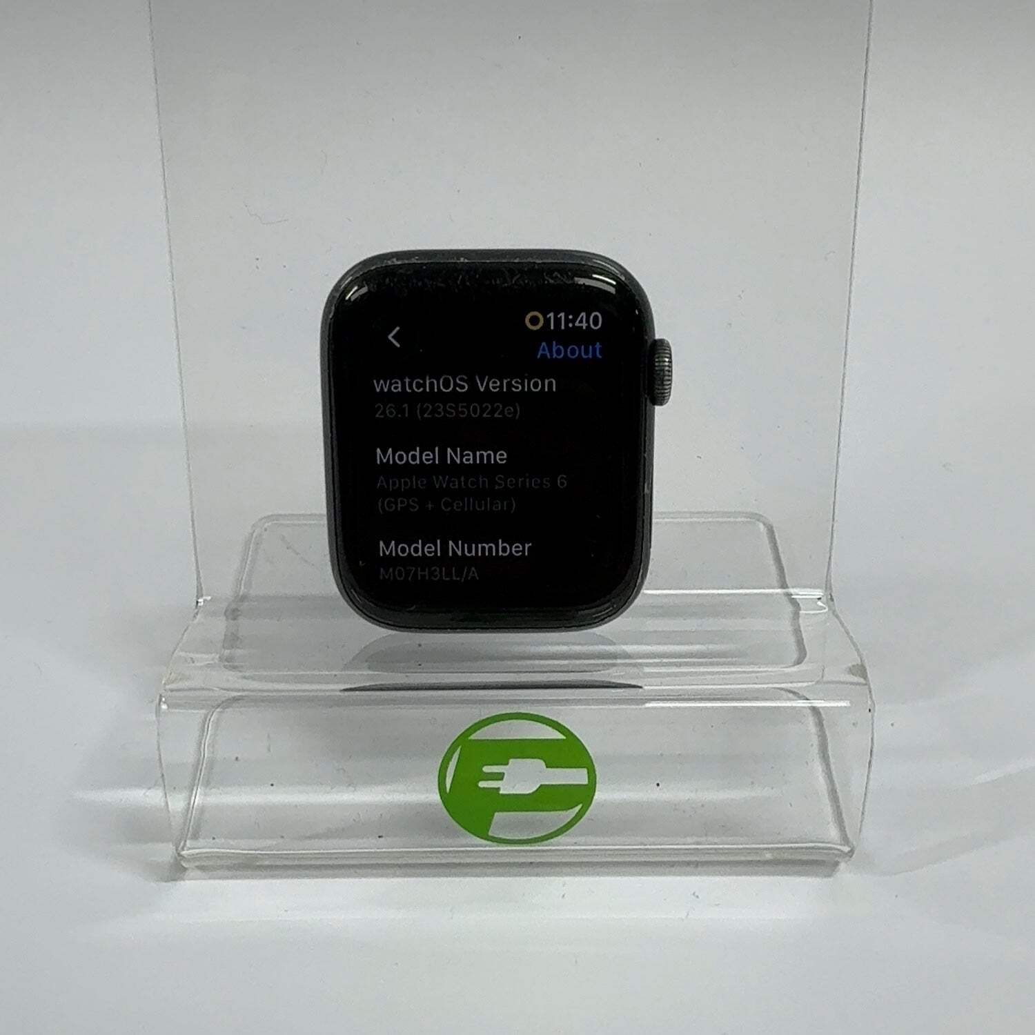 GPS Only Apple Watch Series 6 44MM Space Gray Aluminum M07H3LL/A FACE ONLY