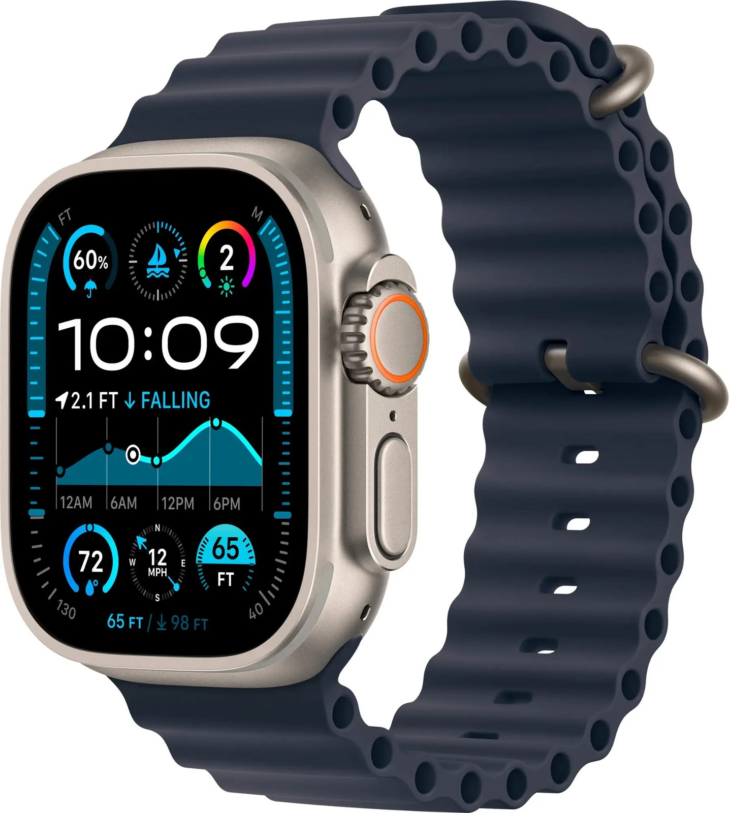 Apple Watch Ultra 2 (GPS + LTE) 49MM Titanium Case Navy Ocean Band