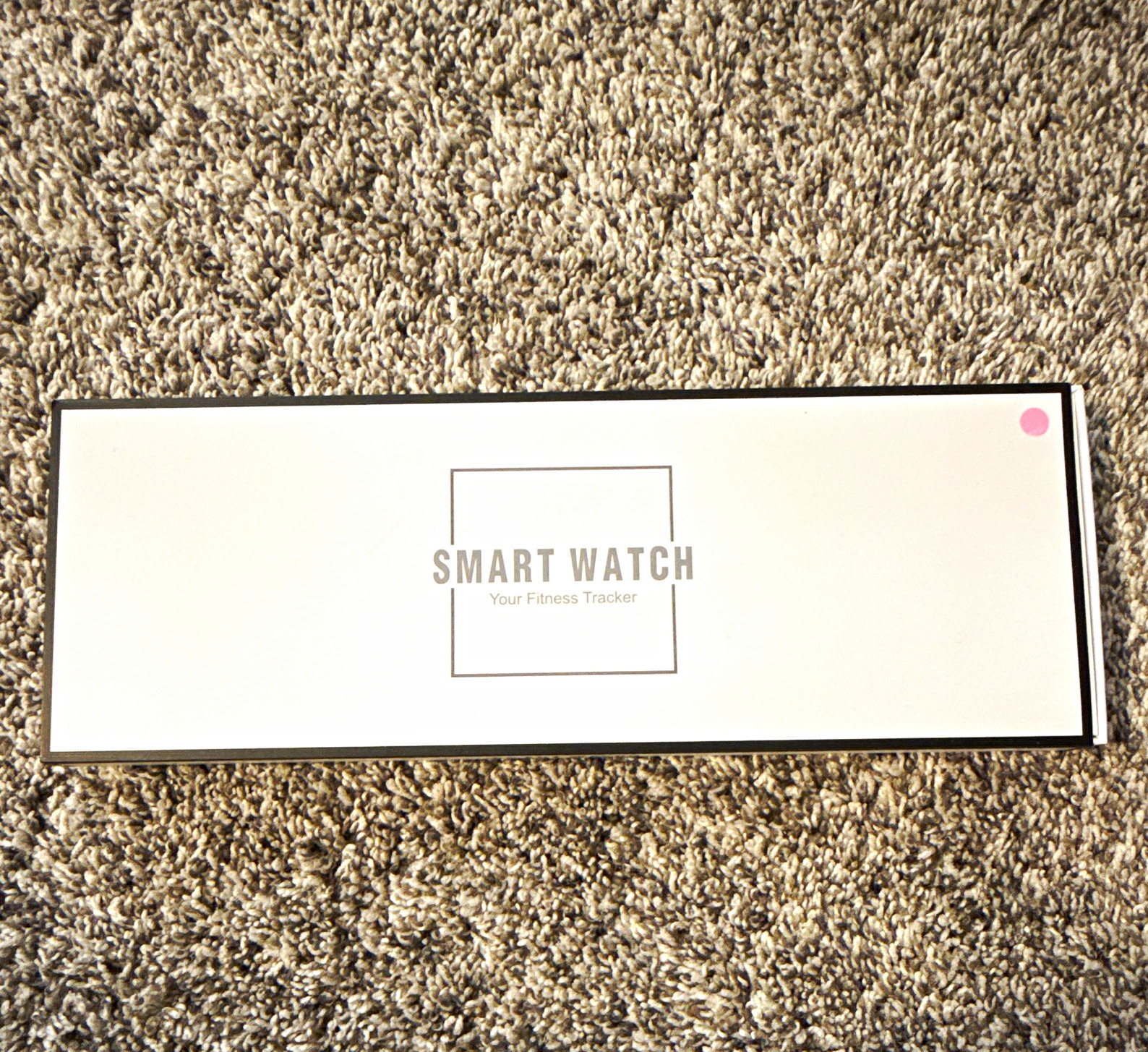 I54 Smart Watch Fitness Tracker Android/iOS Pink Metal Case, Pink Silicone Band