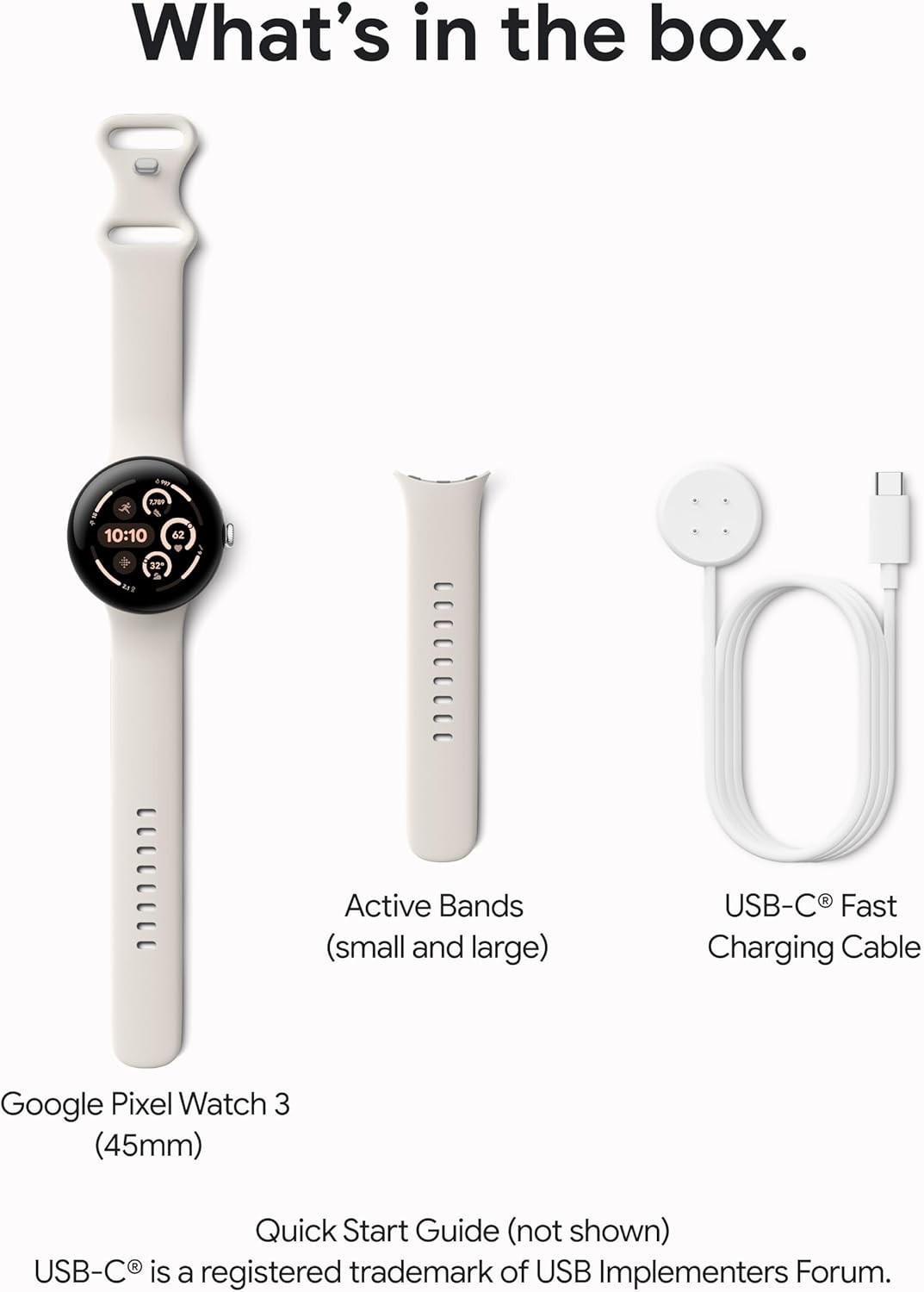 Google Pixel Watch 3 – 45mm (LTE + WI-Fi /Bluetooth) – Obsidian Band – New