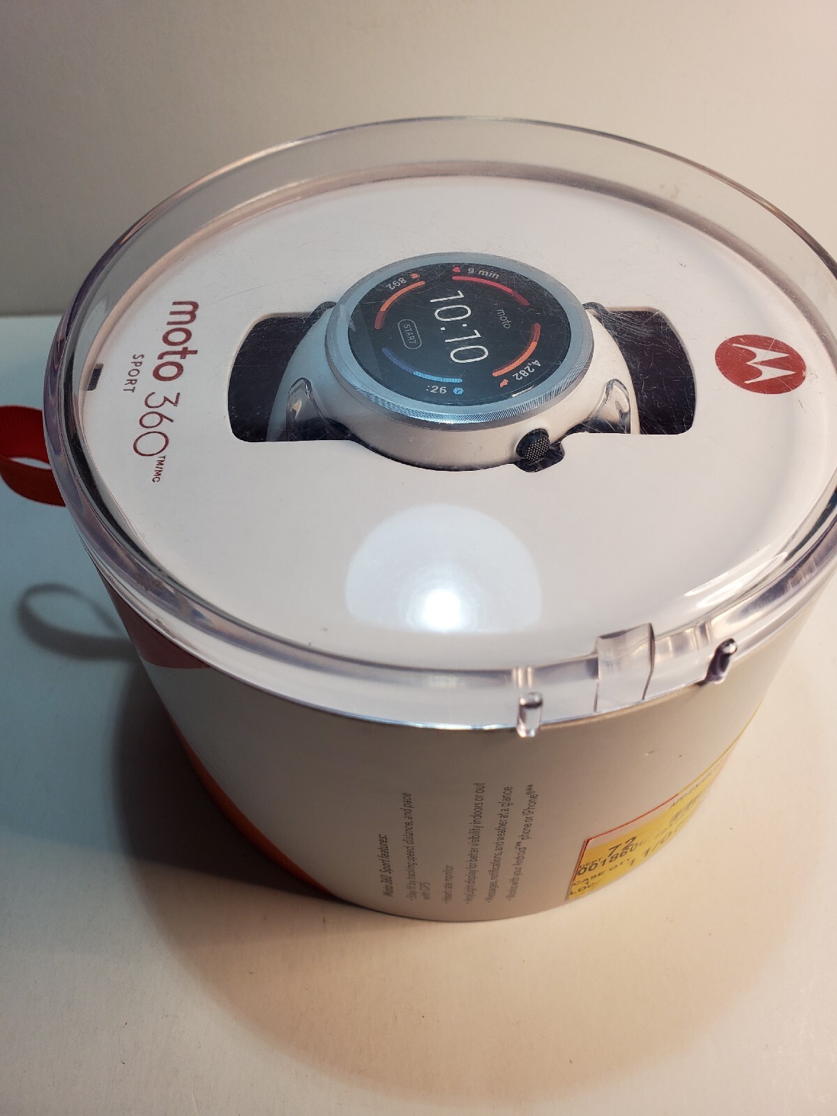 New Motorola Moto 360 Sport 45mm Silicone/Rubber Case White Sport Band Free Ship