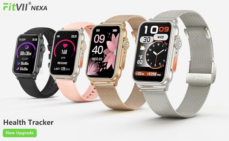 FITVII Nexa Smart Watch Women’s Fitness Tracker Blood Pressure Heart Rate Sport