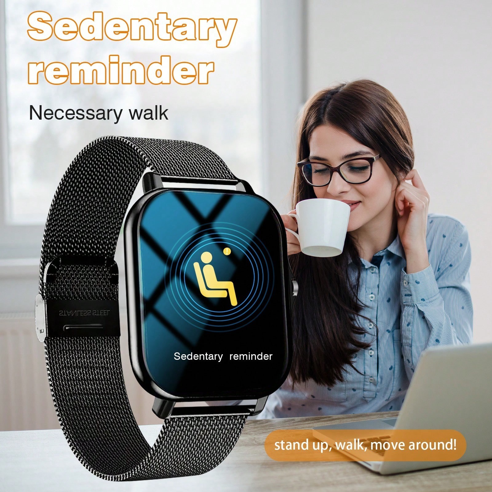 Smart Watch Bluetooth Call SMS Reminder Multi-Sport Mode Gift for Men Women