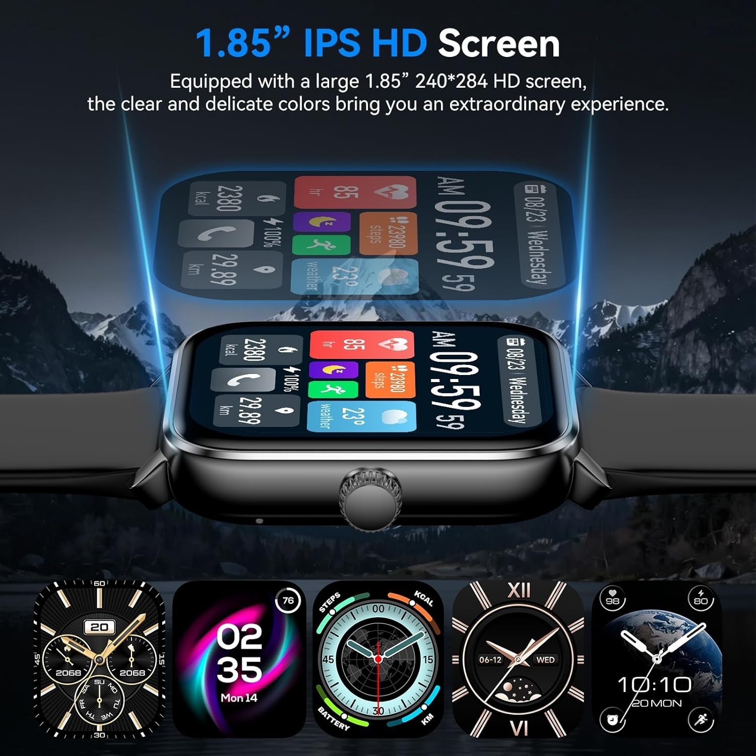 HD Smart Watch Sport Watch For Android iOS Bluetooth Call Touchscreen