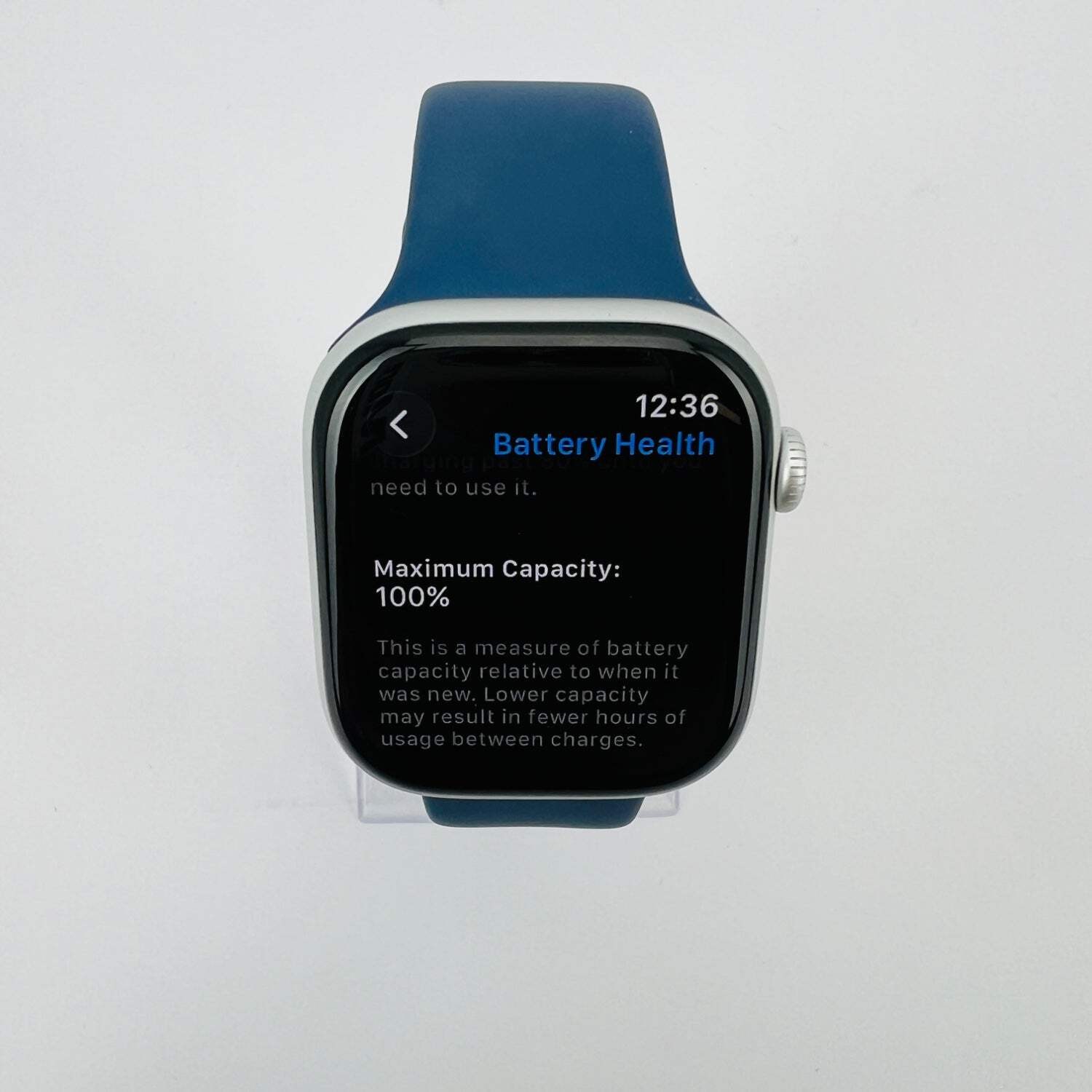 GPS Only Apple Watch Series 10 46MM Silver Aluminum Blue Sport Loop MWY13LW/A