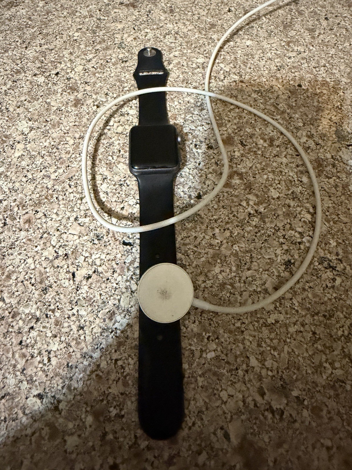 Apple Watch Series 3 38 mm Gray Aluminum Case with Black Aluminium Band…