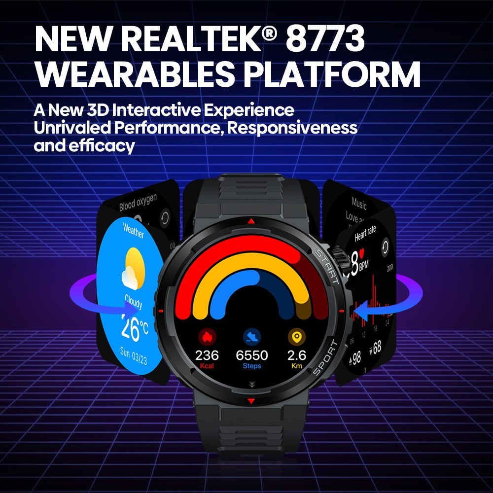 Zeblaze Ares 3 Plus 1.43” HD AMOLED Display Smart watch Bluetooth Phone Calling