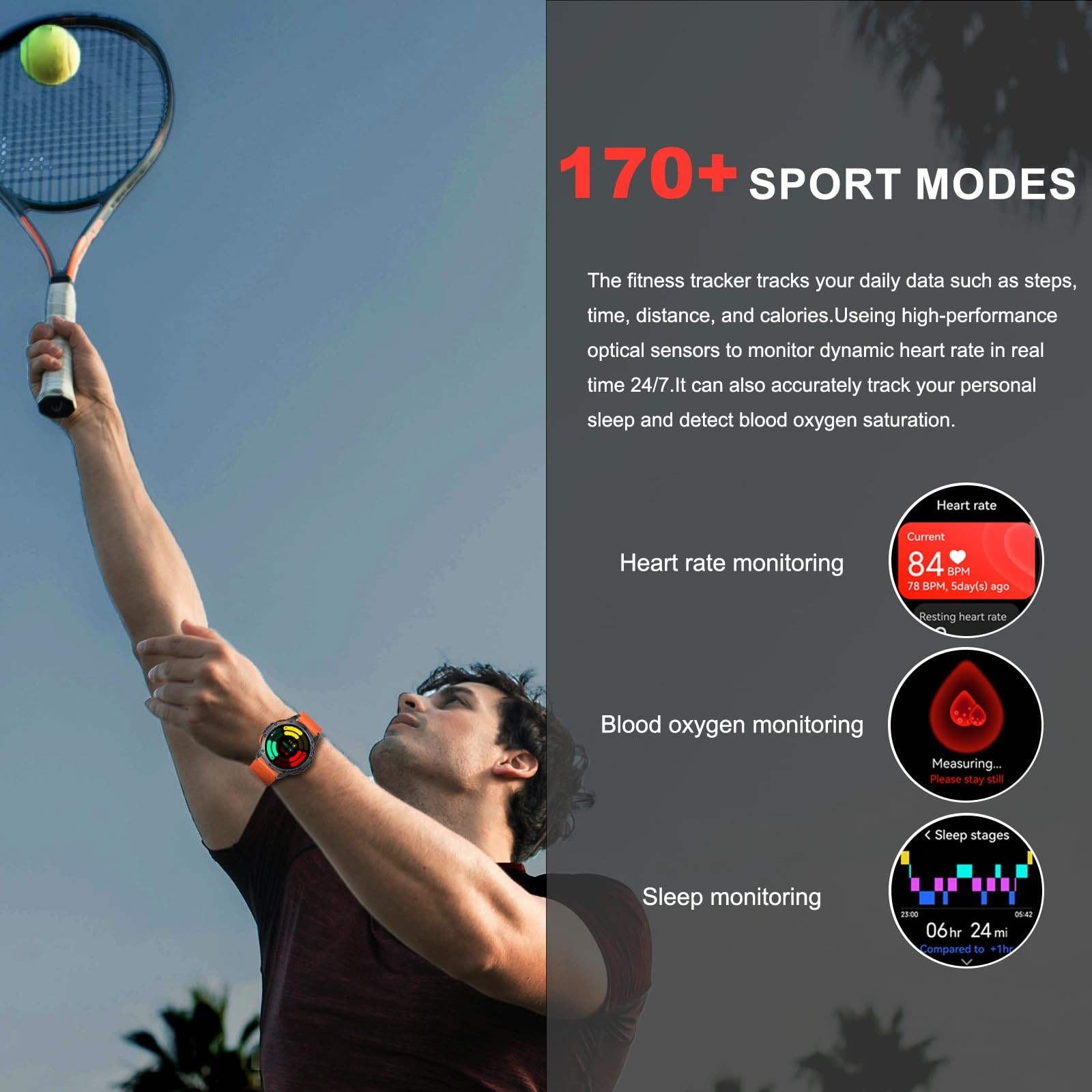 Military Smart Watch Men GPS 1.43 Inch AMOLED Bluetooth Calls Outdoor Sport M…