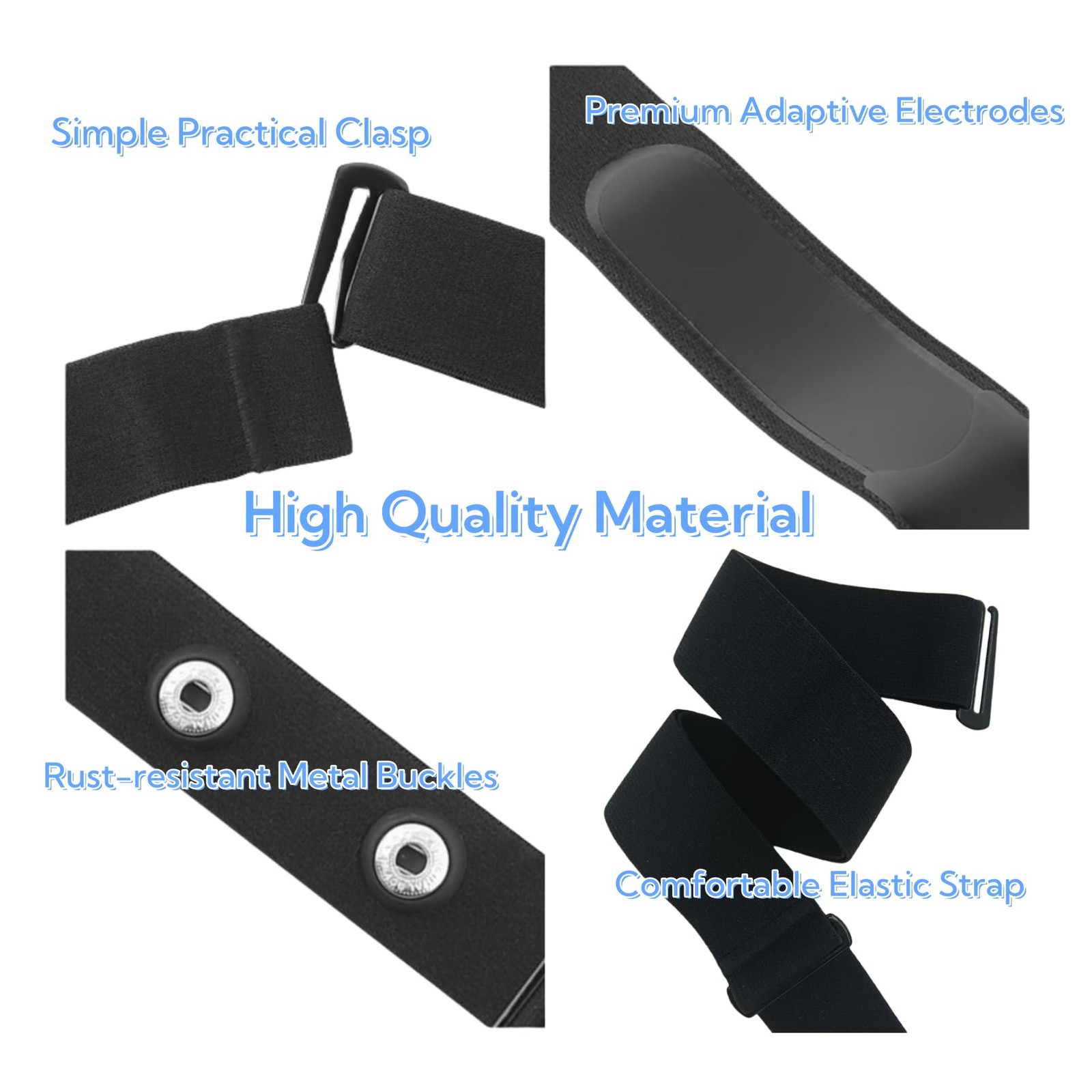 Heart Rate Monitor Chest Strap Replacement fit for Polar H10 H9 H7, Garmin, W