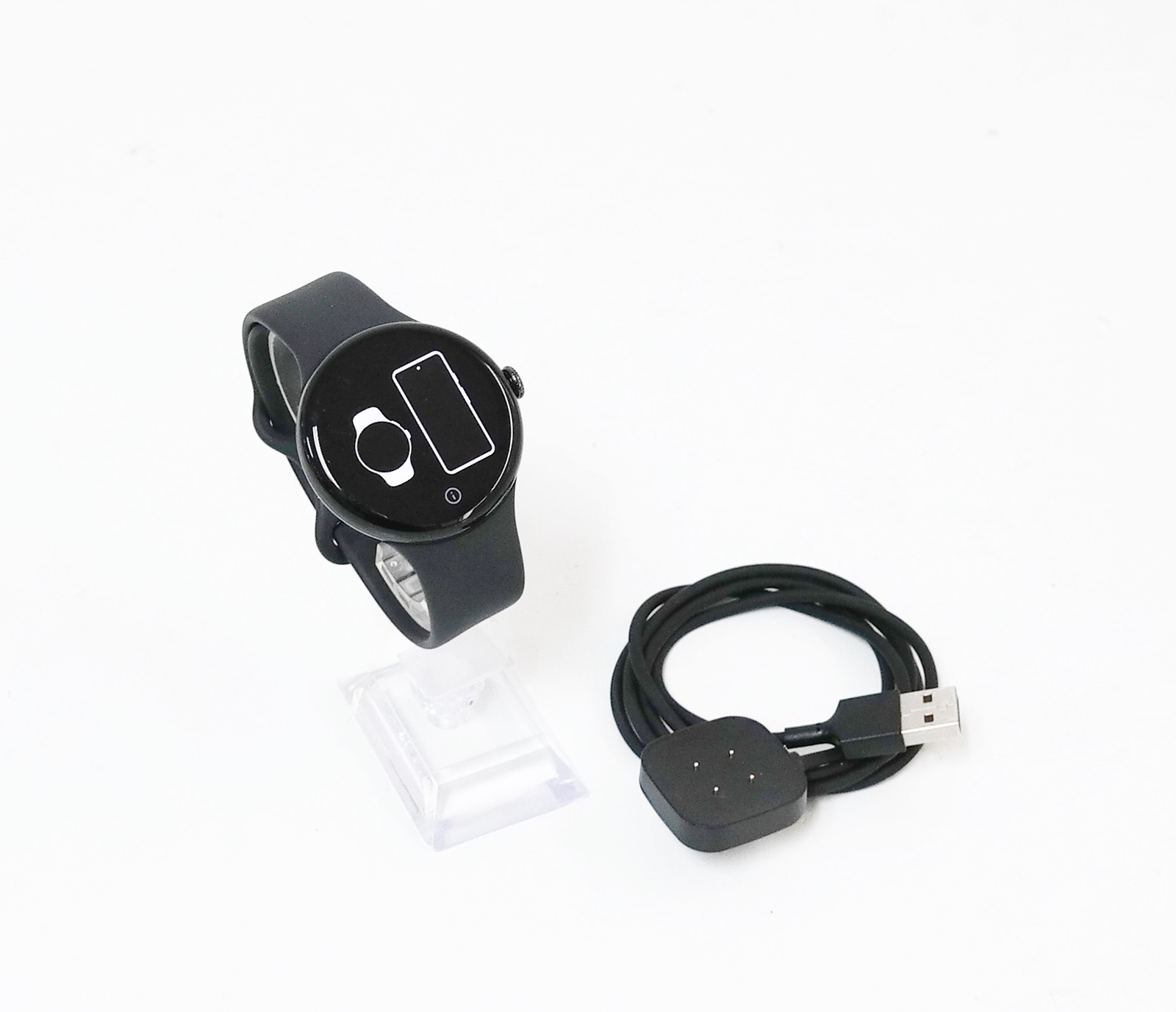 Google Pixel Watch 3 GA05785-US 45mm Smartwatch with Obsidian Band – Matte Black