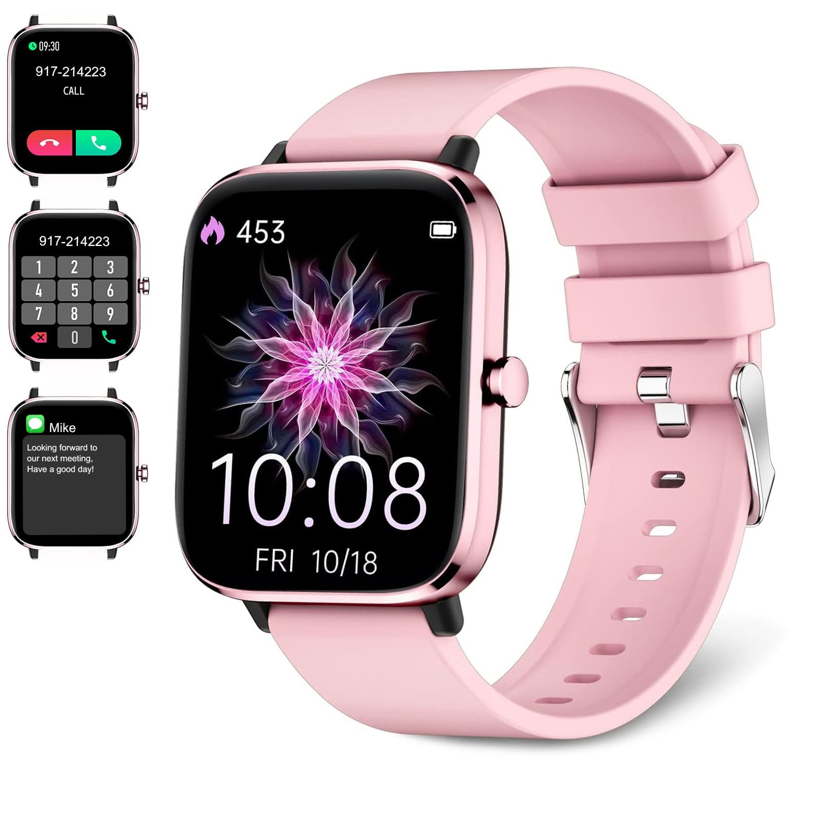 Reloj Inteligente De Pulsera Con Bluetooth Para Mujer Android y iOS iPhone 2026
