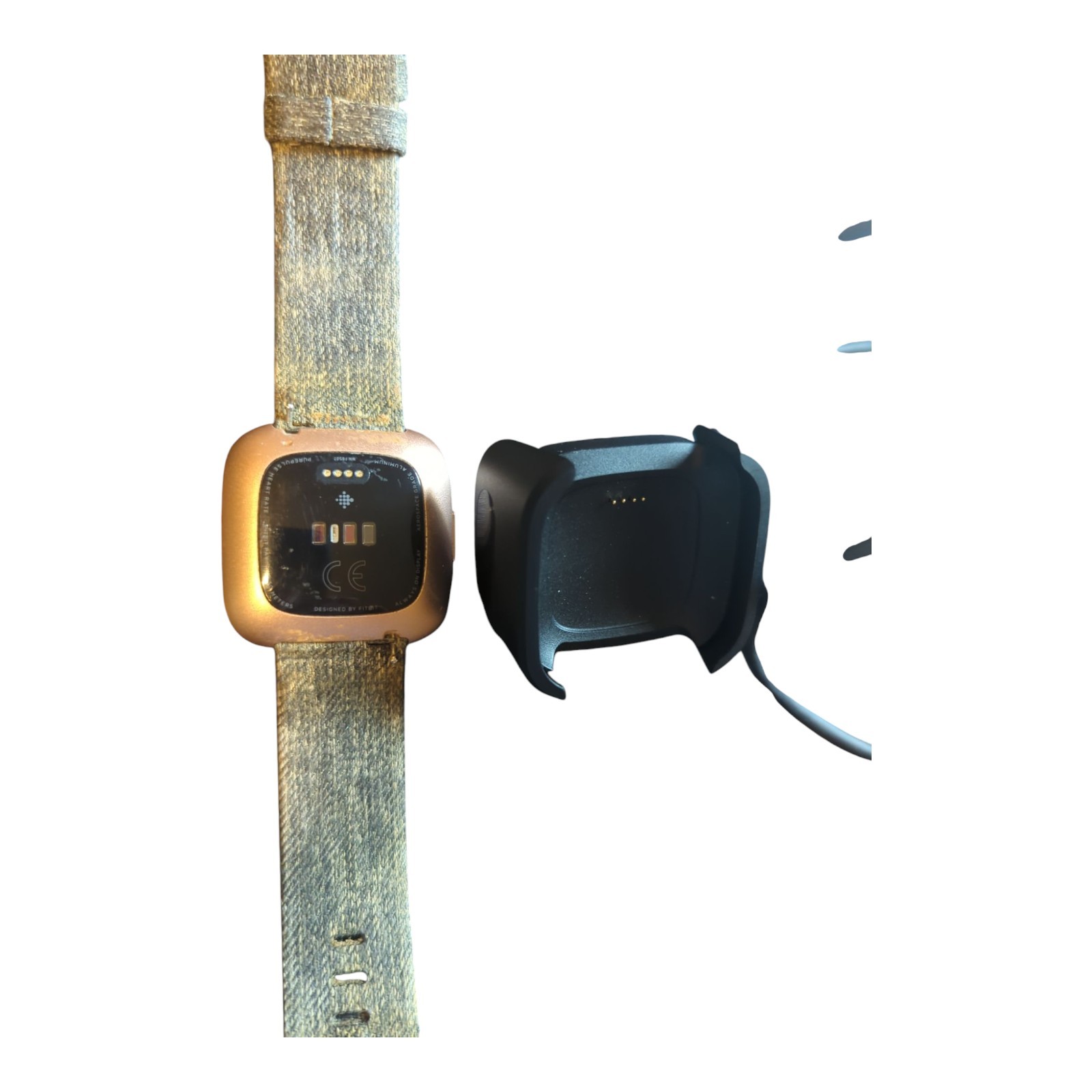 Fitbit Versa 2 Health & Fitness Smart Watch Copper Rose FB507 W/ Cord