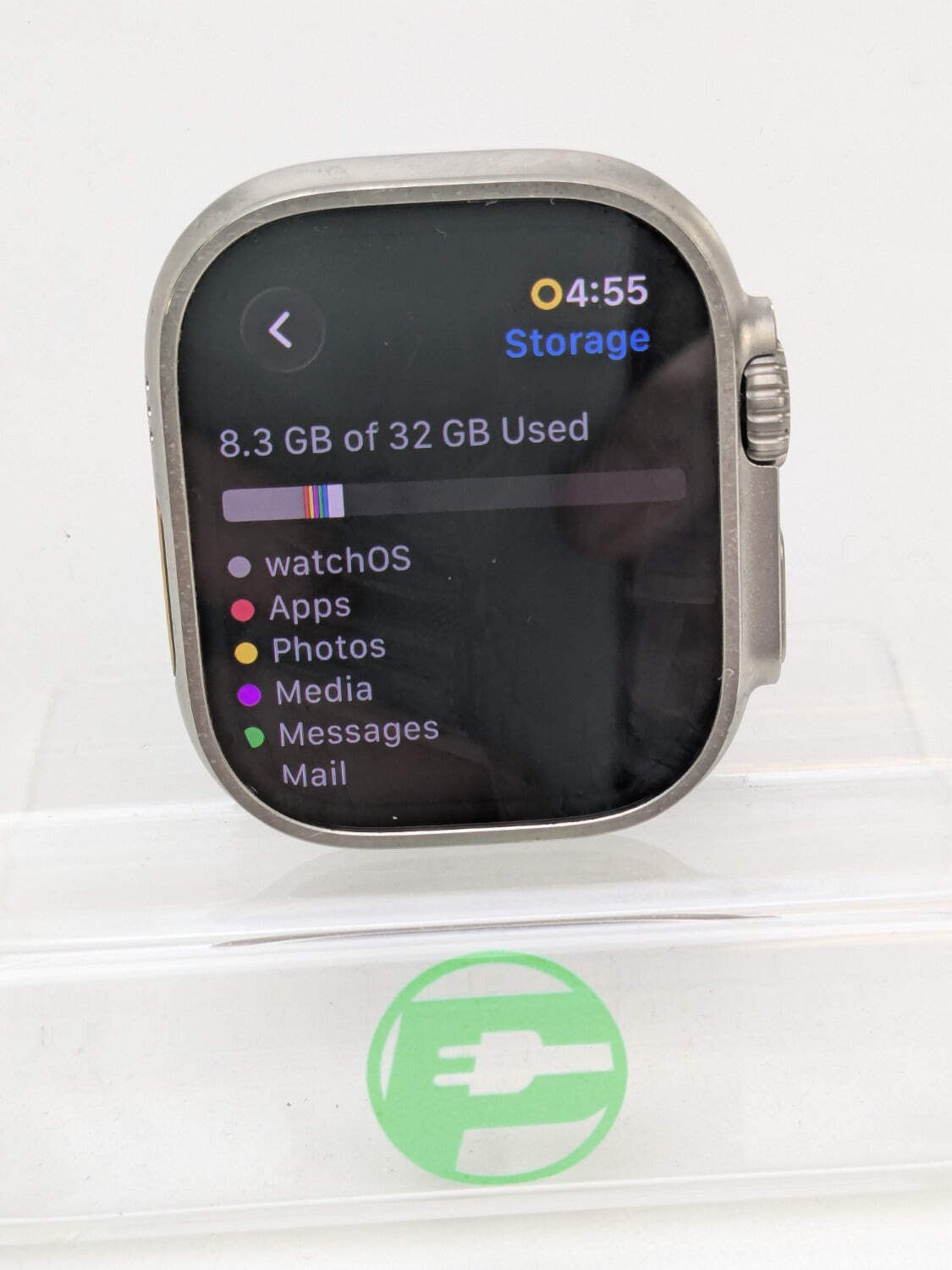 GPS Only Apple Watch Ultra 49MM Natural Titanium MQF53LL/A Face Only