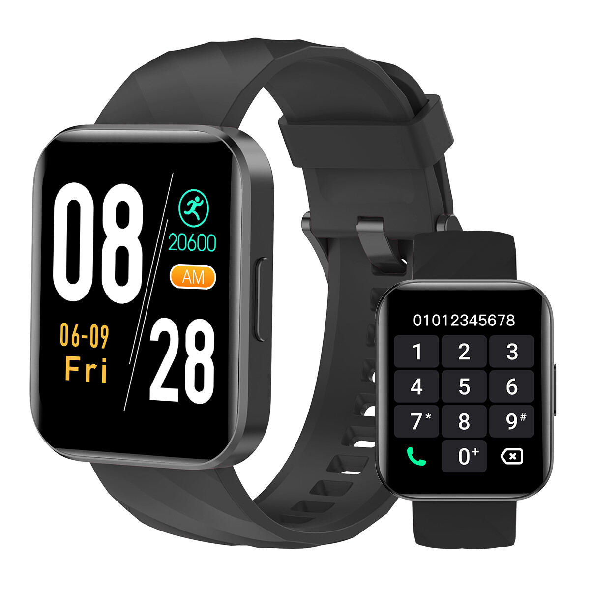 Smart Watch for iOS Android with Waterproof Heart Rate Blood Oxygen Monitor
