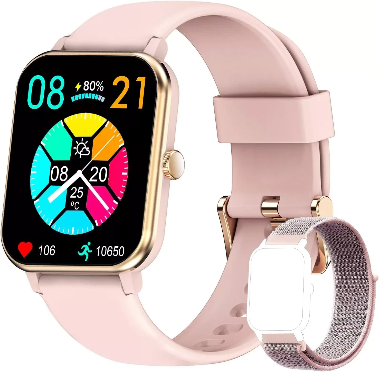 Smartwatch for Men/Women Bluetooth Compatible with iPhone Samsung Android