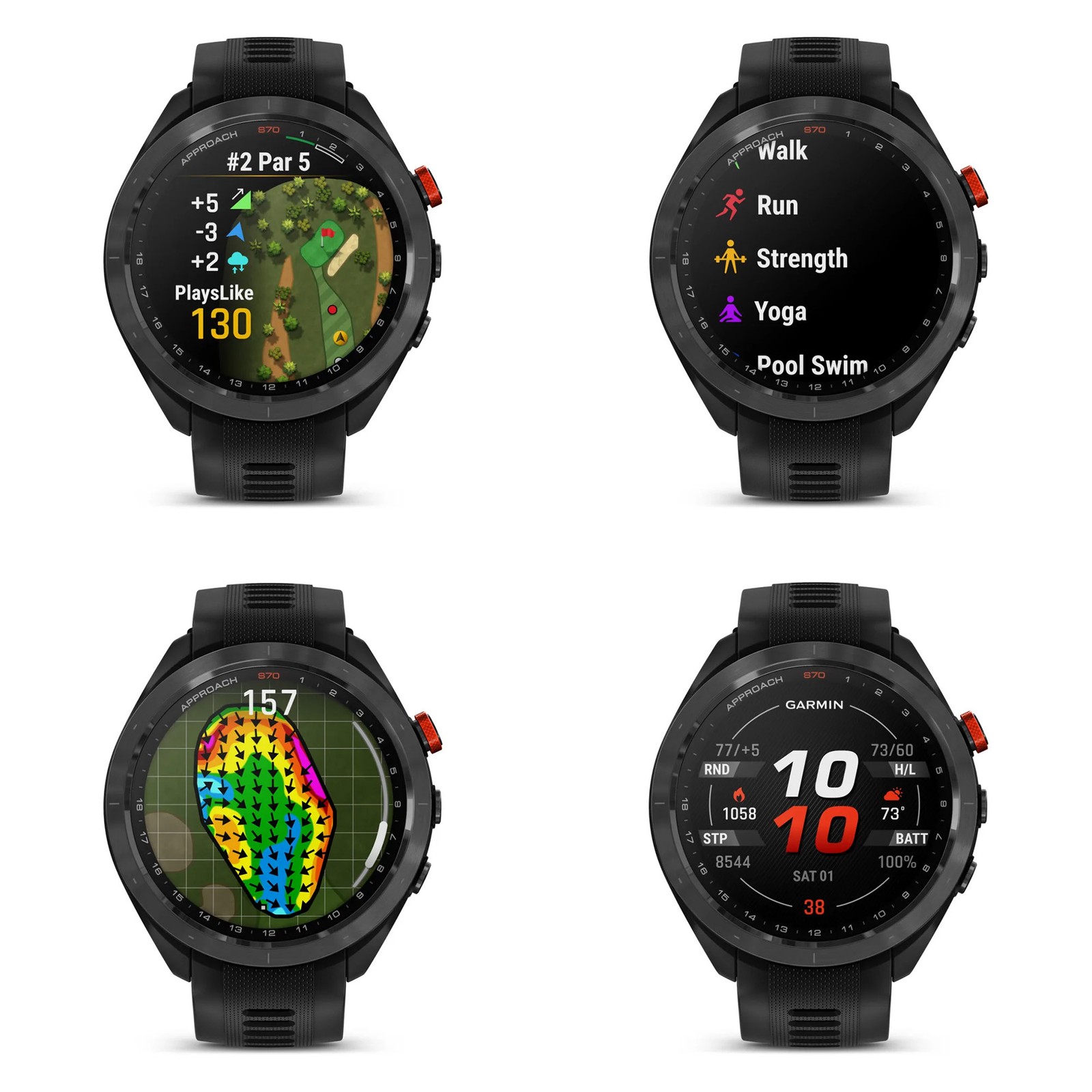 Garmin Approach S70 47MM Fitness Tracker Watch GPS Golf Smartwatch For Men-Black