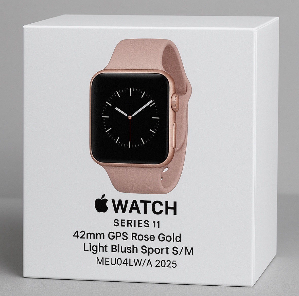 Apple Watch Series 11 42mm GPS Rose Gold Aluminum Light Blush Sport Band S/M