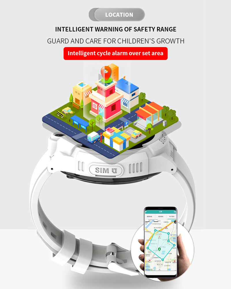 Kids Smart Watch 4G SOS Call Phone Watch with Camera for Boys Girls Wristwatch