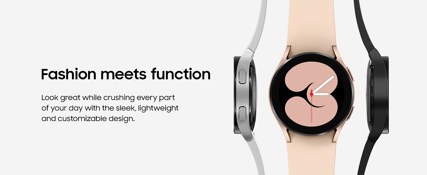 Samsung Galaxy Watch4 SM-R860 40mm Aluminum Case with Sport Band – Pink Gold…