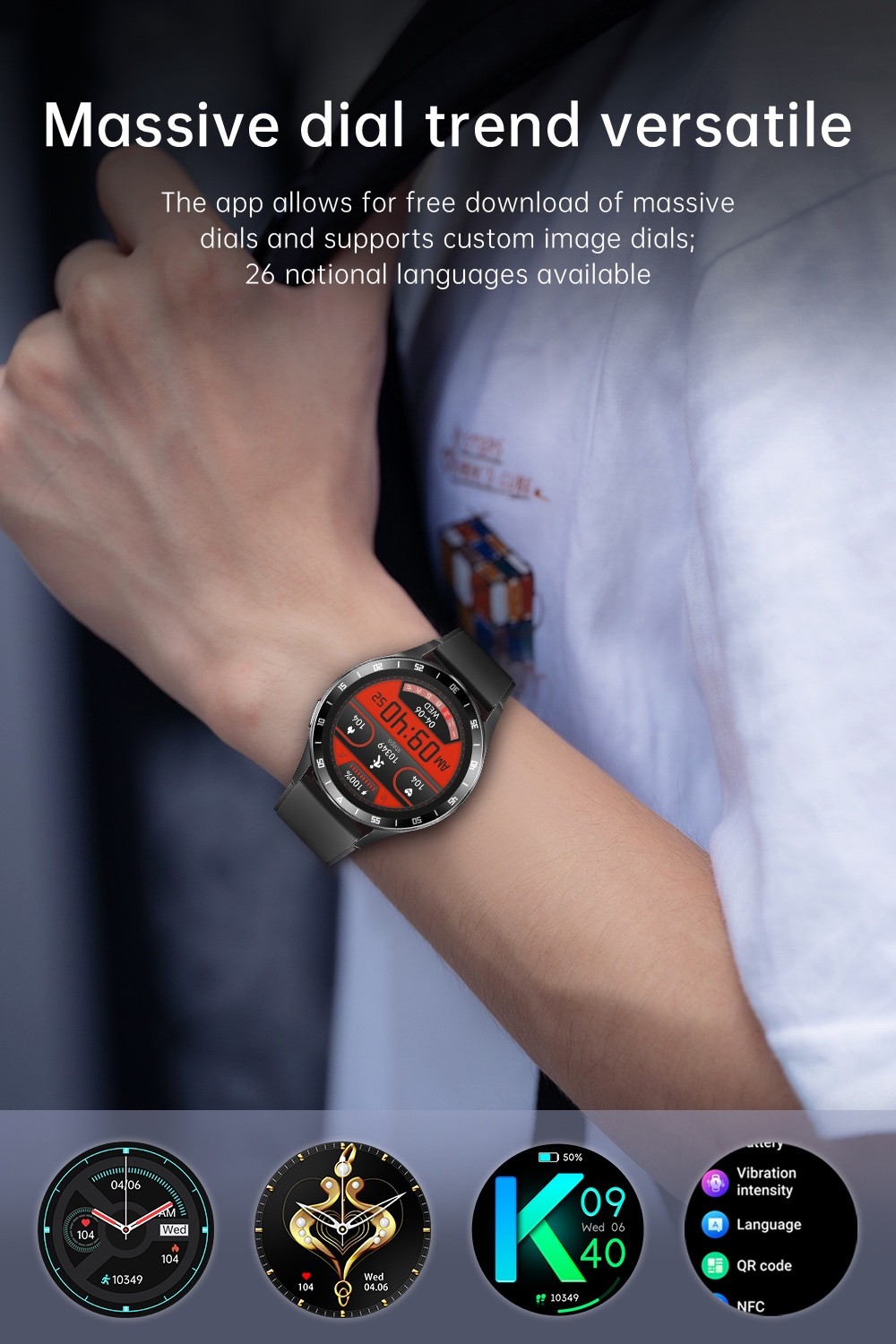 2-in-1 Smartwatch with TWS Earbuds, Heart Rate & Fitness Tracker