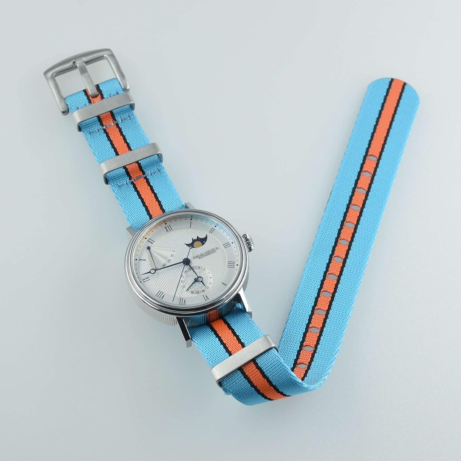 Strap Only For 18mm 20mm 22mm 24mm Nylon Watch Band Replacement Brushed Buckle