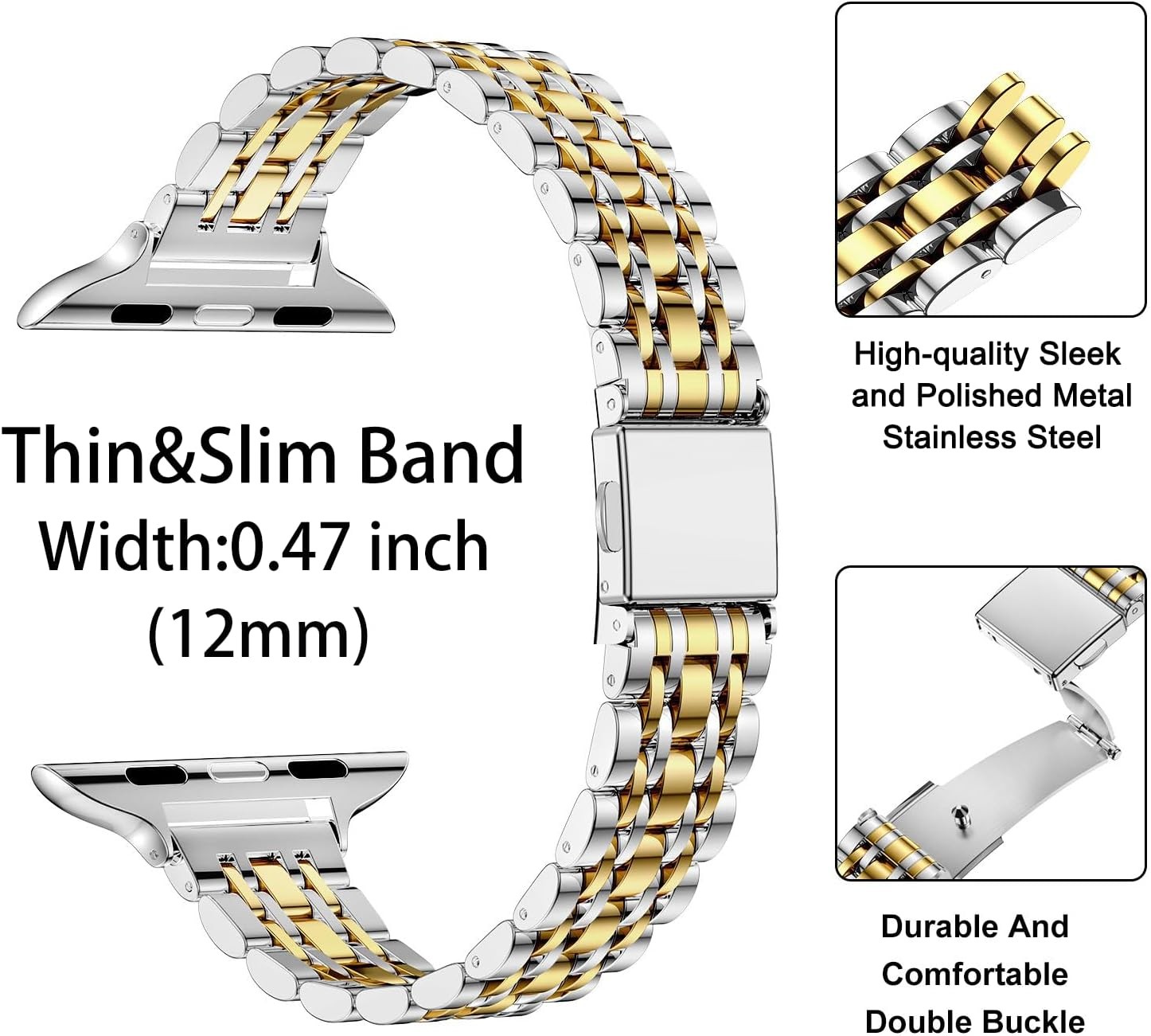 Metal Watch Band Compatible with Apple Watch Series 11 10 42mm