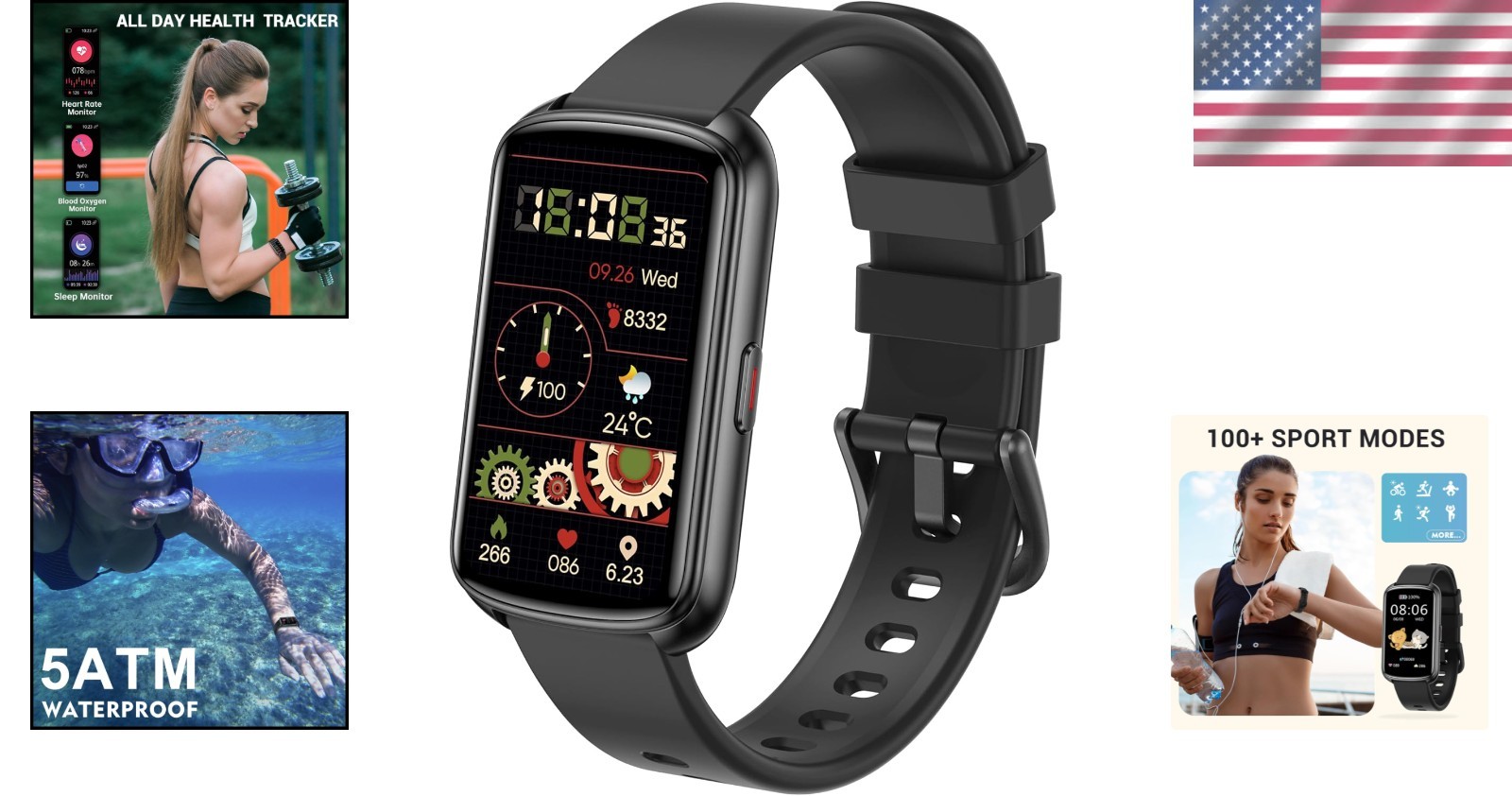 Ultimate Multisport Smartwatch – 5-7 Day Battery, Waterproof & Heart Monitor
