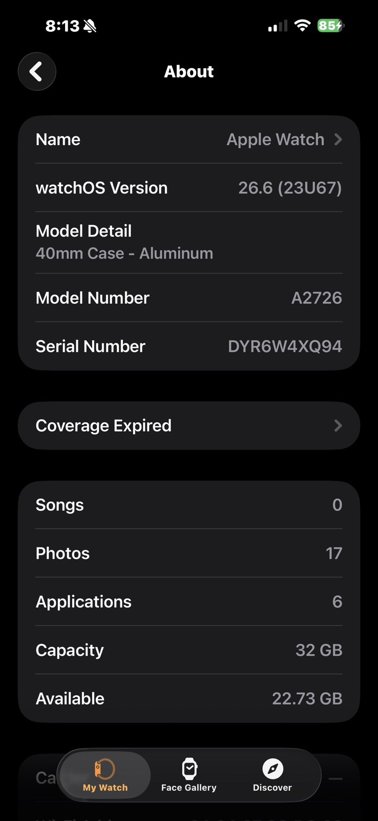 Unlocked Apple Watch SE 2nd Gen 40MM Midnight Aluminum A2726|CELL/GPS Body Scuff