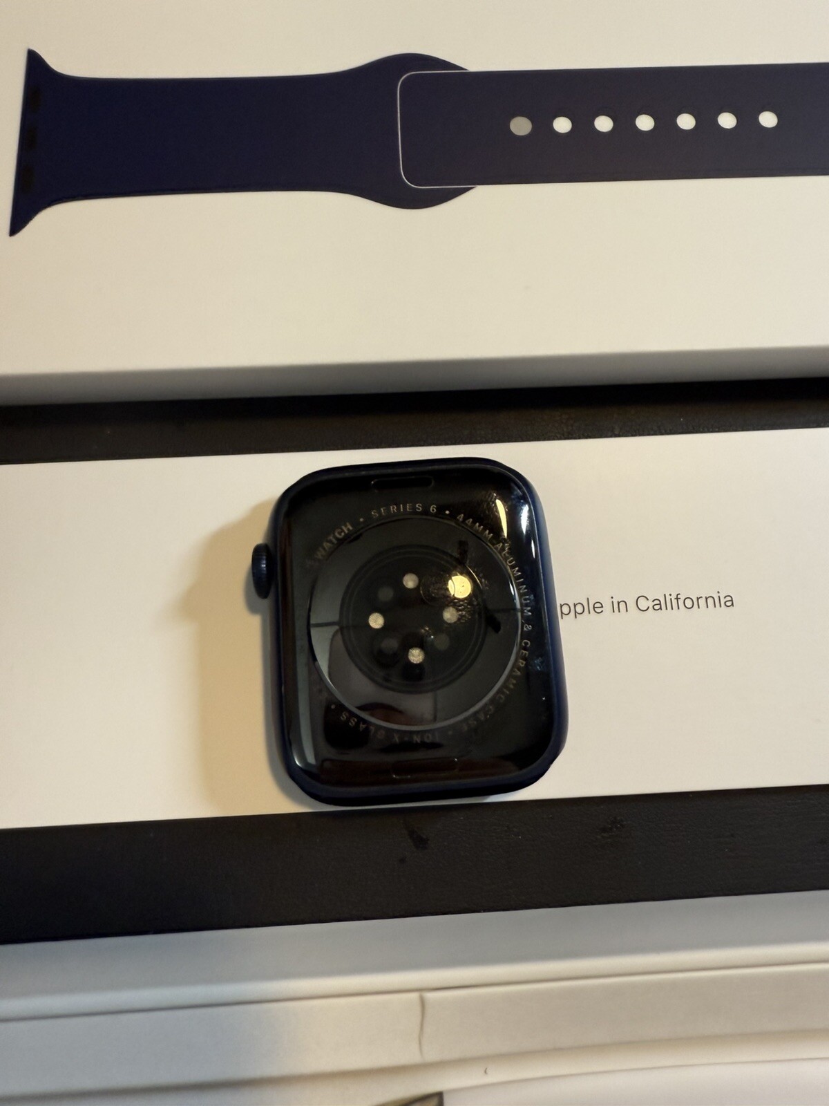 Apple Watch Series 6 44mm Blue Aluminum Case with Deep Navy Sport Band (GPS +)