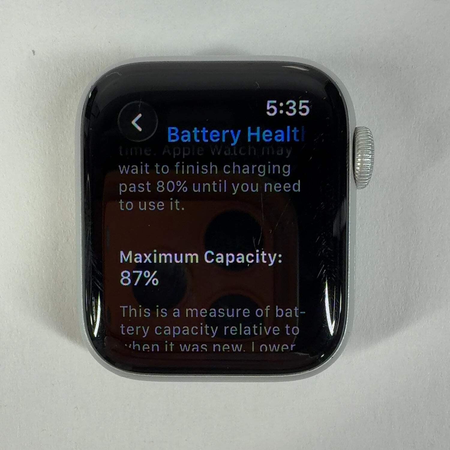 Unlocked Apple Watch Series 6 40MM Silver Aluminum A2293 Face Only