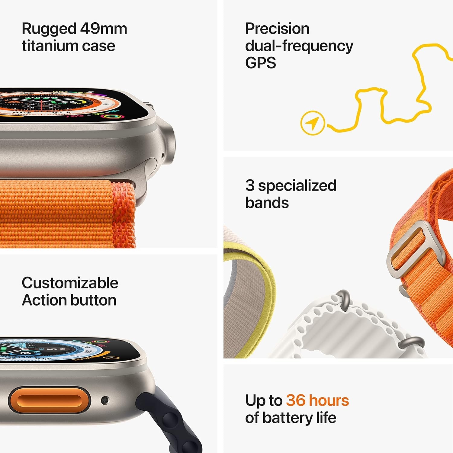 Apple Watch Ultra GPS + Cellular Midnight Ocean Band OS 32GB 49mm Titanium Case