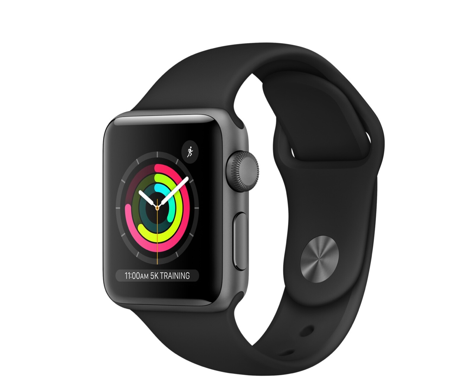 Apple Watch Series 3 38 mm Gray Case Black Aluminium Smartwatch – MTF02LLA