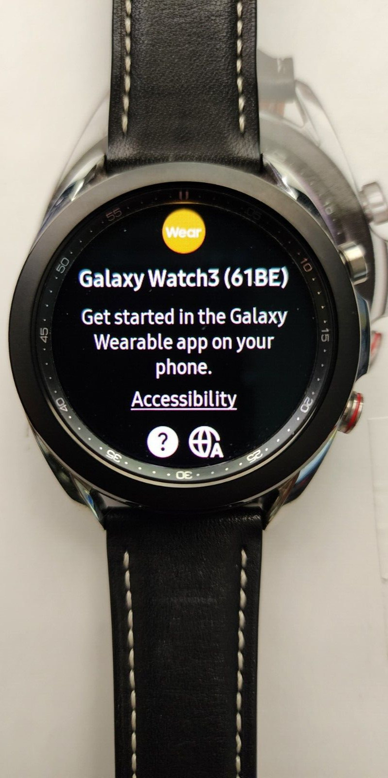 Samsung Galaxy Watch3 SM-R855 41mm Mystic Silver Stainless Steel Case with Black